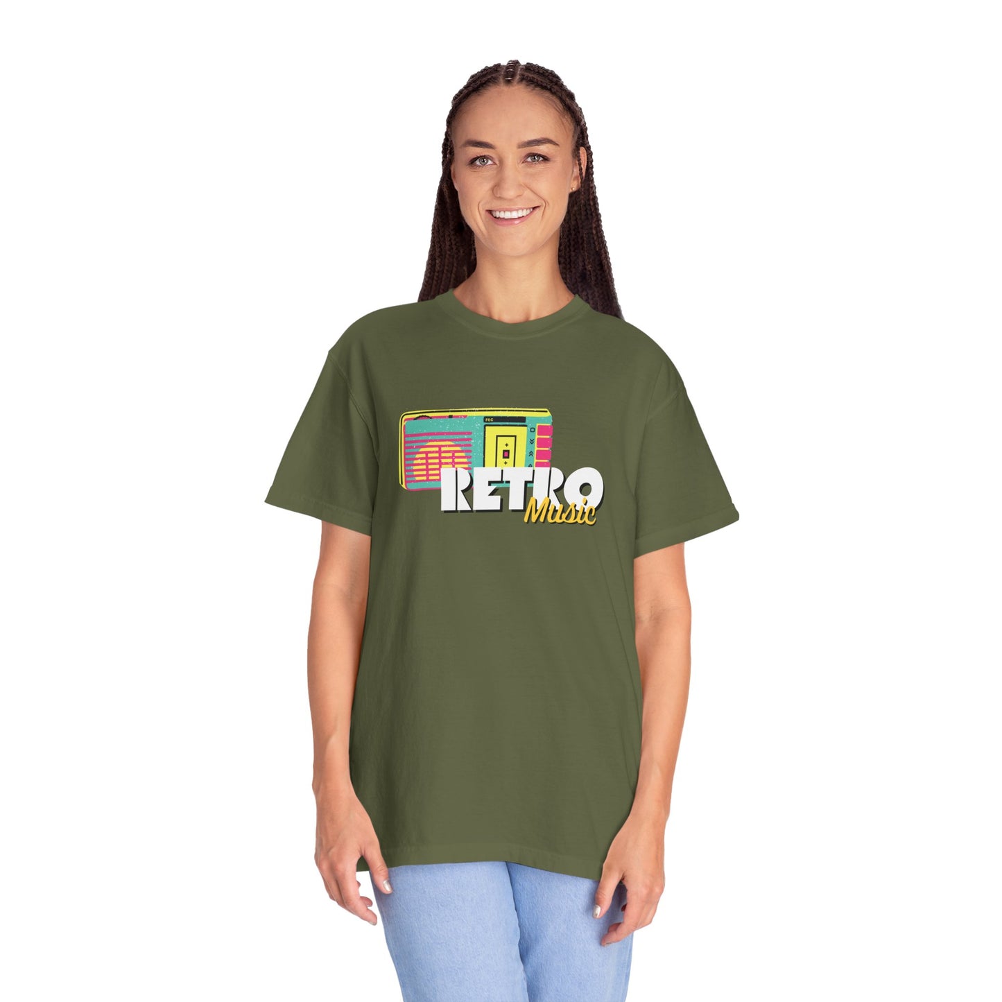 Retro Music T-Shirt, Vintage Style Tee, Unisex Garment-Dyed Shirt, Perfect for Music Lovers, Great for Festivals and Gifts