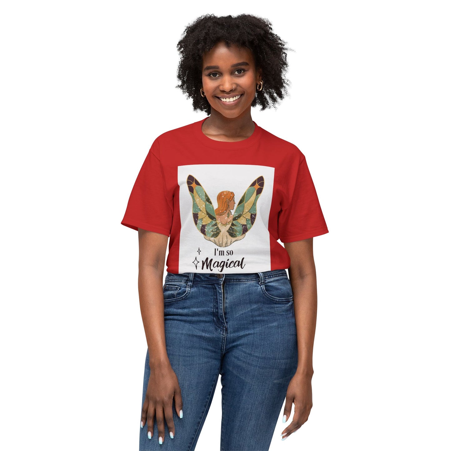 Woman Butterfly - I Am So Magical Unisex T-Shirt, Gift for Her, Cute Graphic Tee, Summer Fashion, Quote Shirt, Positive Vibes