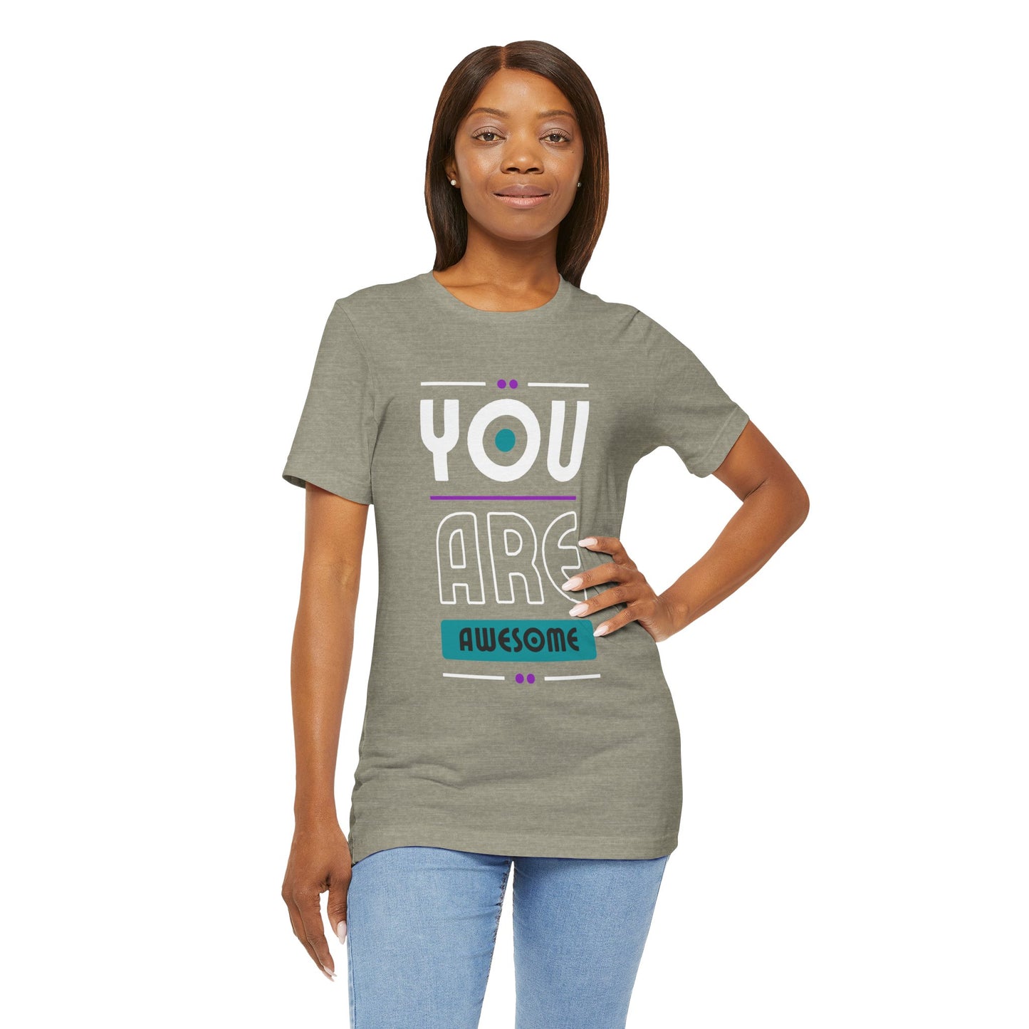 You Are Awesome Tee, Unisex Inspirational T-Shirt, Motivational Gift, Casual Wear, Birthday Gift, Summer Outfit