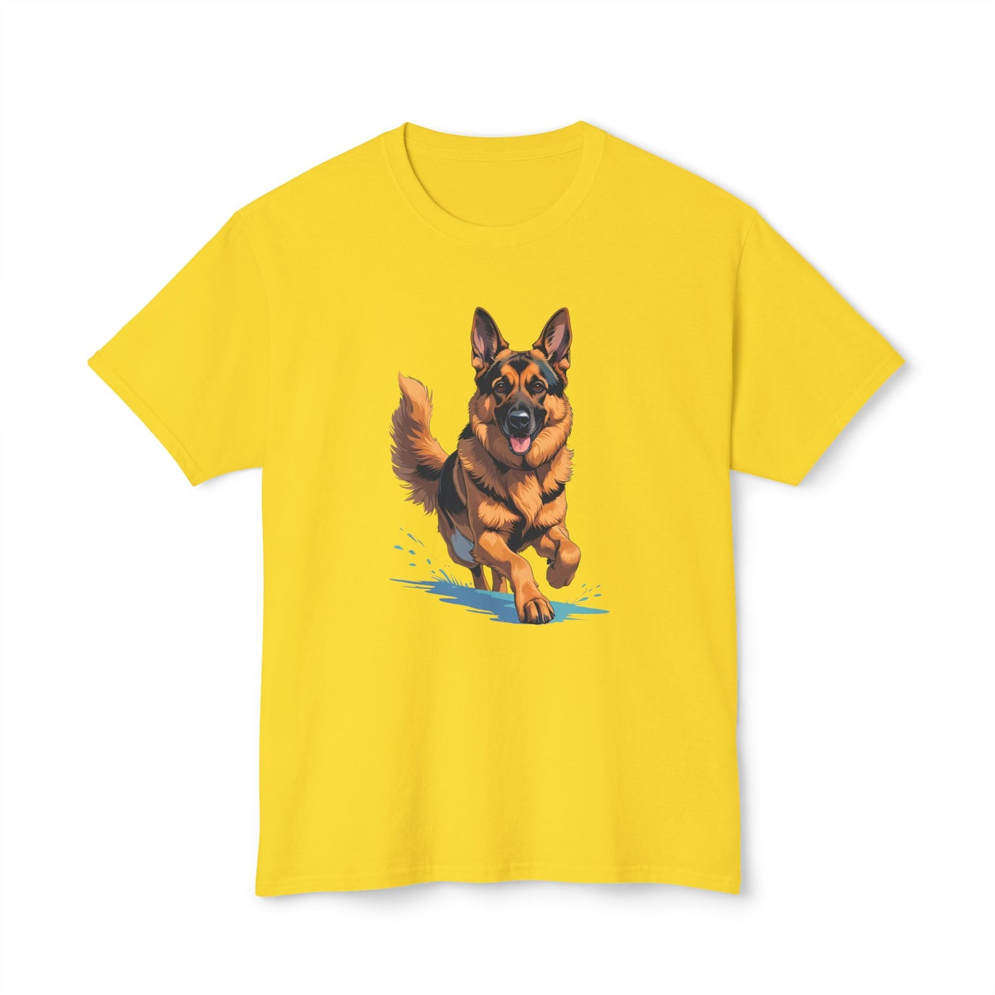 Running German Shepherd Dog Unisex HD Cotton™ T-shirt, Pet Lover Gift, Casual Wear, Animal Print Apparel, Funny Dog Shirt
