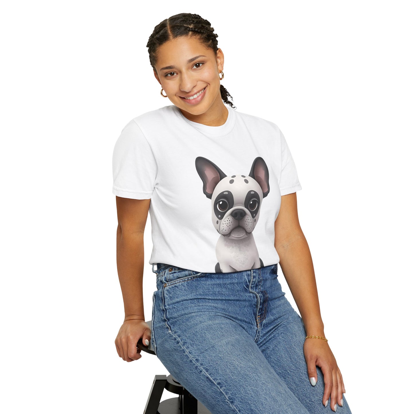 Cute 3D Design French Bulldog Unisex T-shirt, Animal Lover Gift