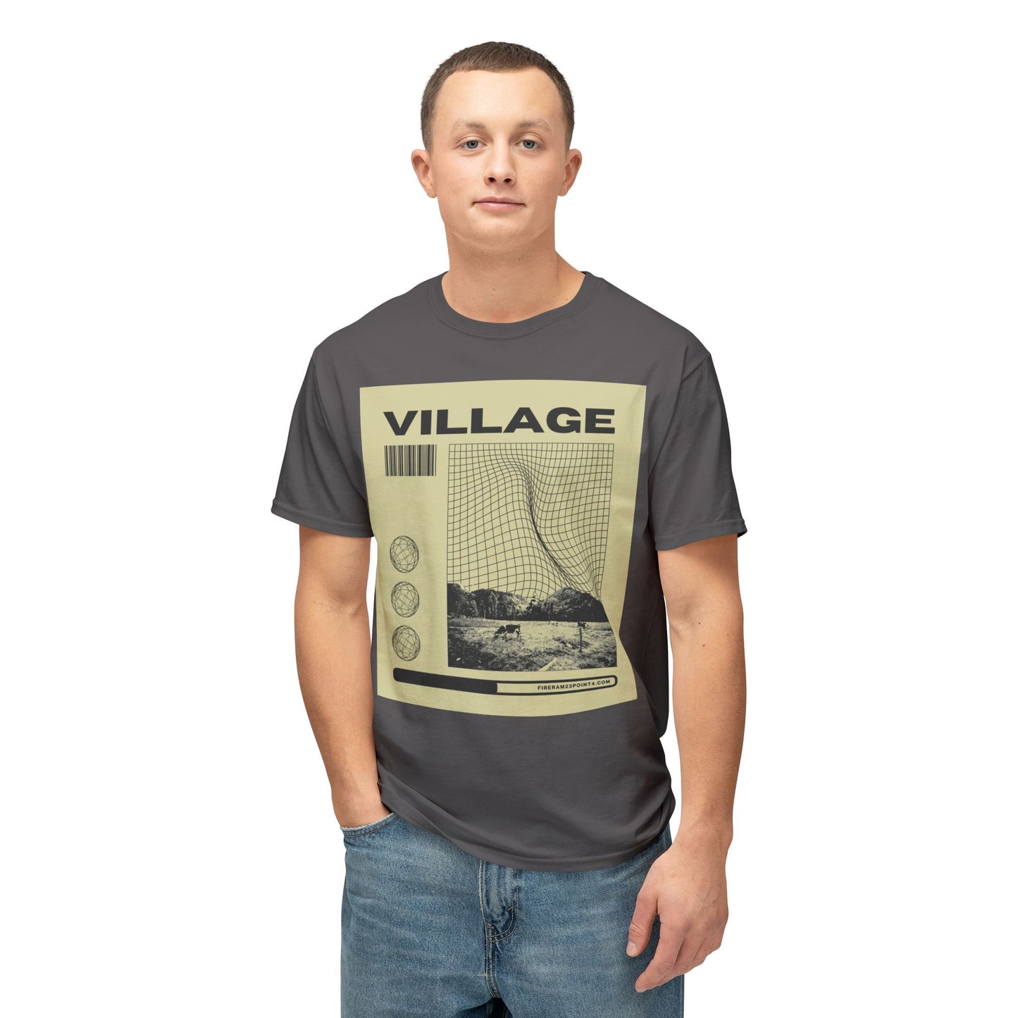 Retro Village Graphic Unisex T-Shirt | Casual Wear, Vintage Style, Gift for Travel Lovers, Graphic Tee, Statement Shirt