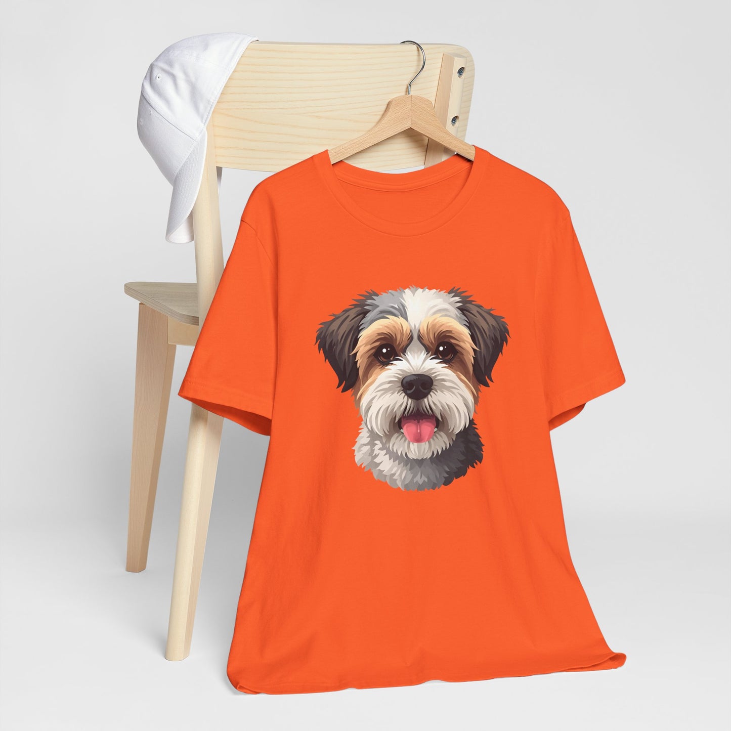 Unisex Dog Lover T-Shirt Featuring a 3D Design of Cute Fluffy Bichon Frise Mix | Gift for Dog Owners