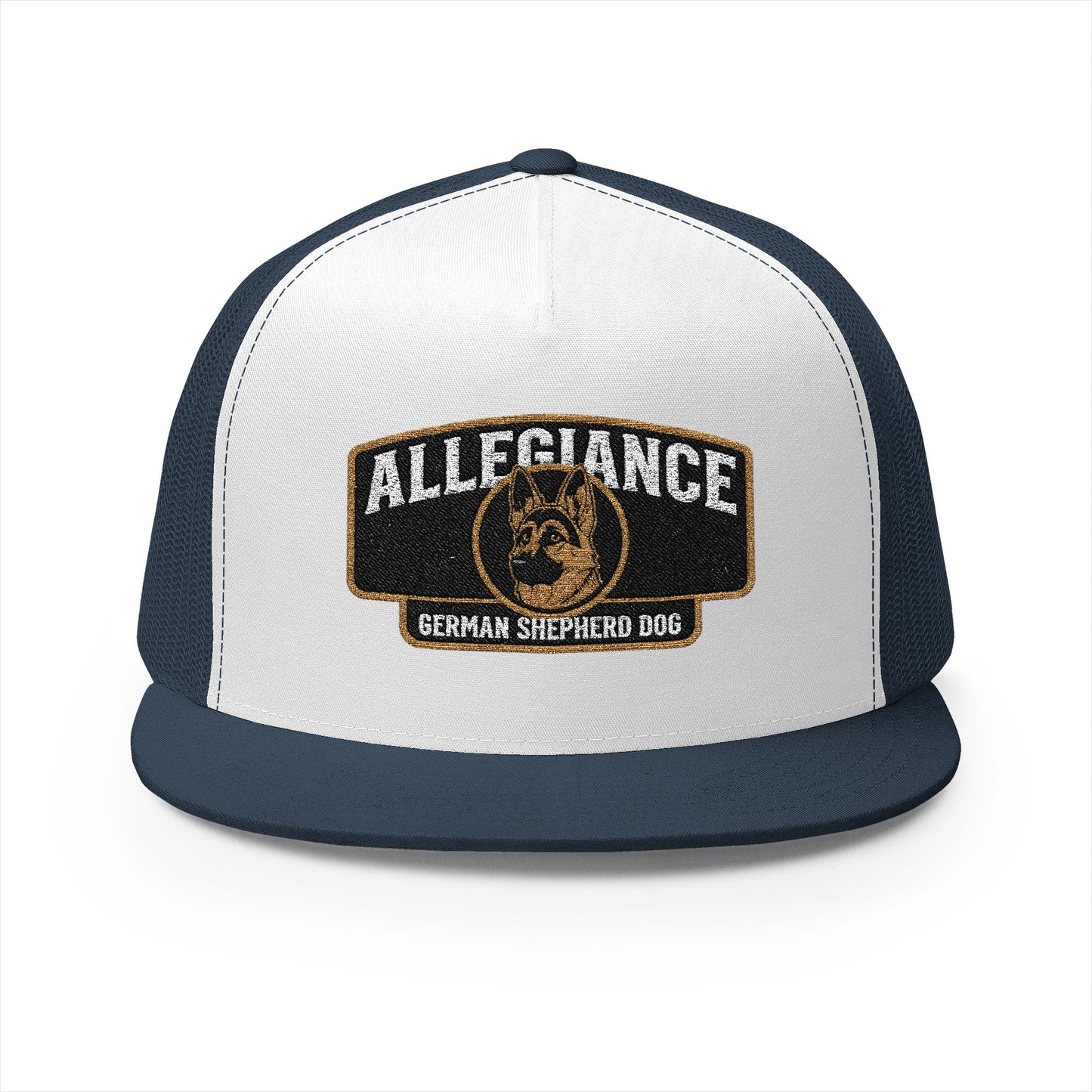 German Shepherd Embroidered 5 Panel Trucker Cap | Allegiance | Perfect Gift for Dog Lovers