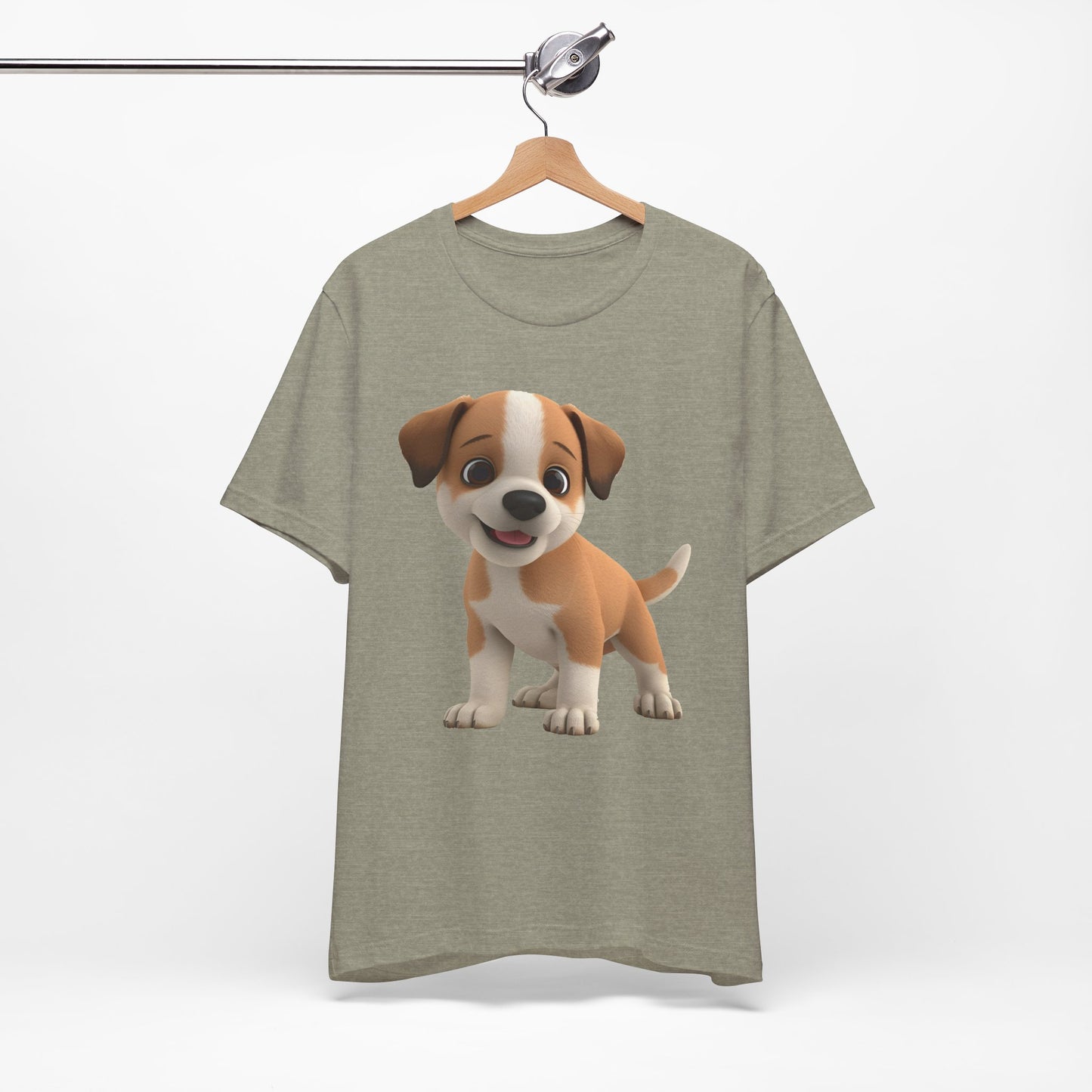 Cute Dog 3D Graphic Tee, Fun Animal Shirt, Dog Lover Gift, Playful Fashion Statement