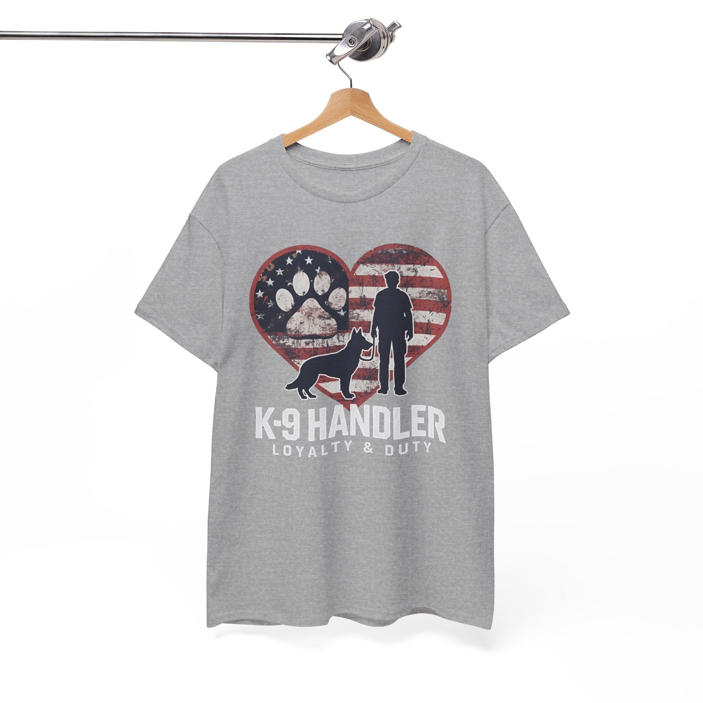 K-9 Handler Heart Tee | Loyalty & Duty T-Shirt | Dog Lover Gift, Police Support Shirt