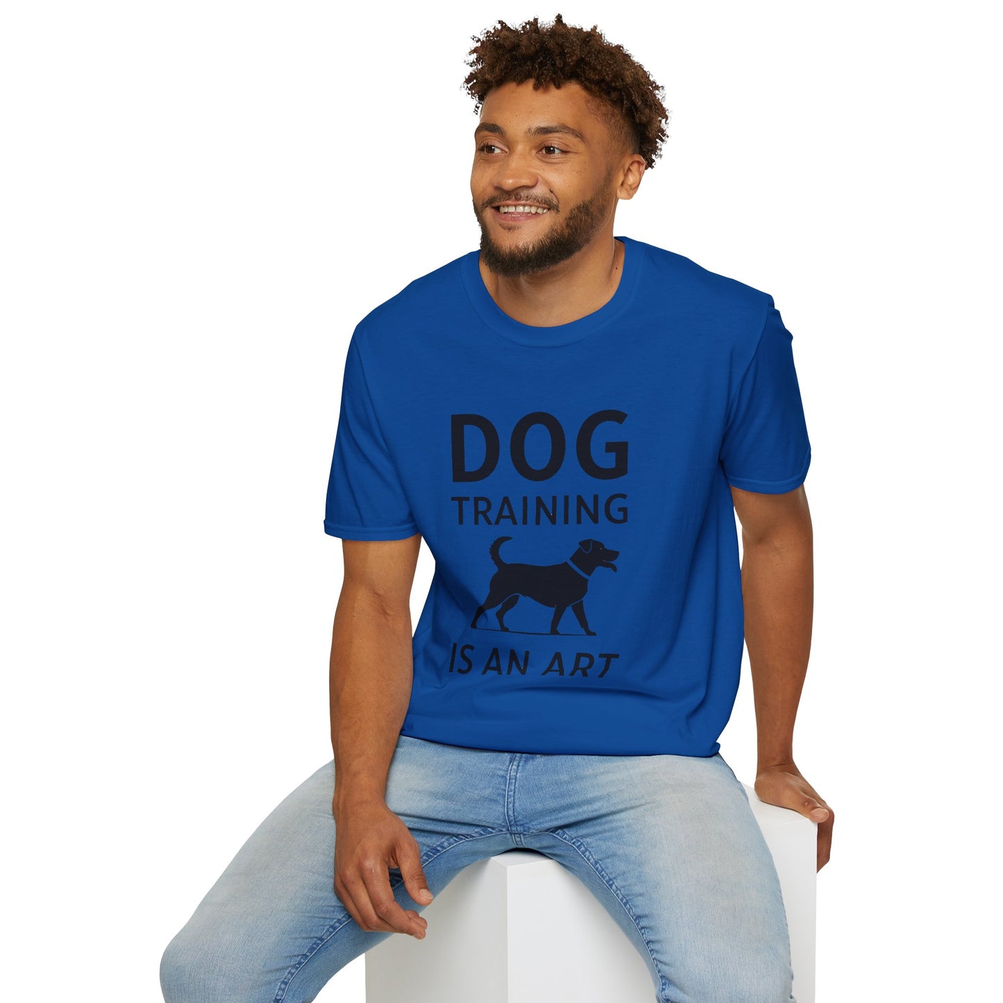 Dog Training is an Art Unisex Softstyle T-Shirt, Dog Lover Gift, Pet Training Apparel, Dog Owner Tee, Casual Wear, Gift for Dog Trainers