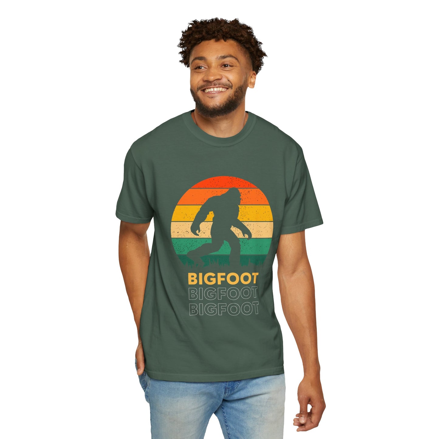 Retro Bigfoot Unisex T-Shirt, Vintage Sasquatch Tee, Nature Lover Gift, Outdoor Adventure Apparel, Cool Summer Shirt