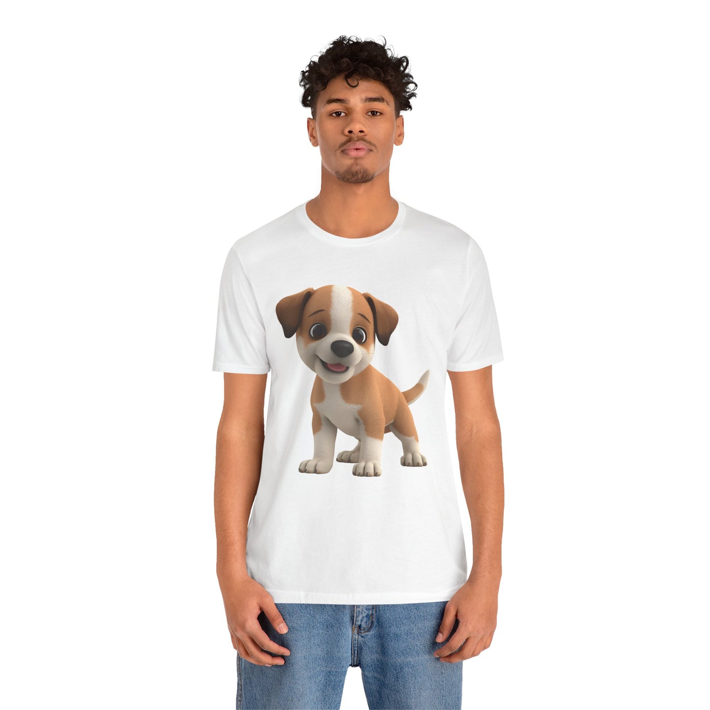 Cute Dog 3D Graphic Tee, Fun Animal Shirt, Dog Lover Gift, Playful Fashion Statement