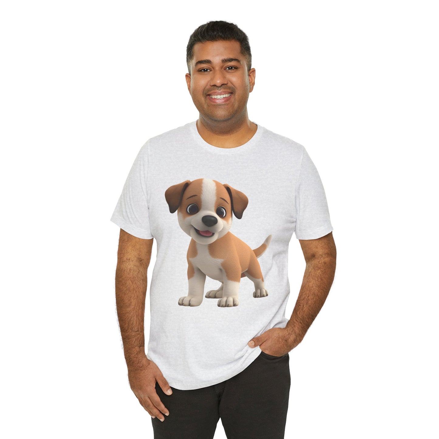 Cute Dog 3D Graphic Tee, Fun Animal Shirt, Dog Lover Gift, Playful Fashion Statement
