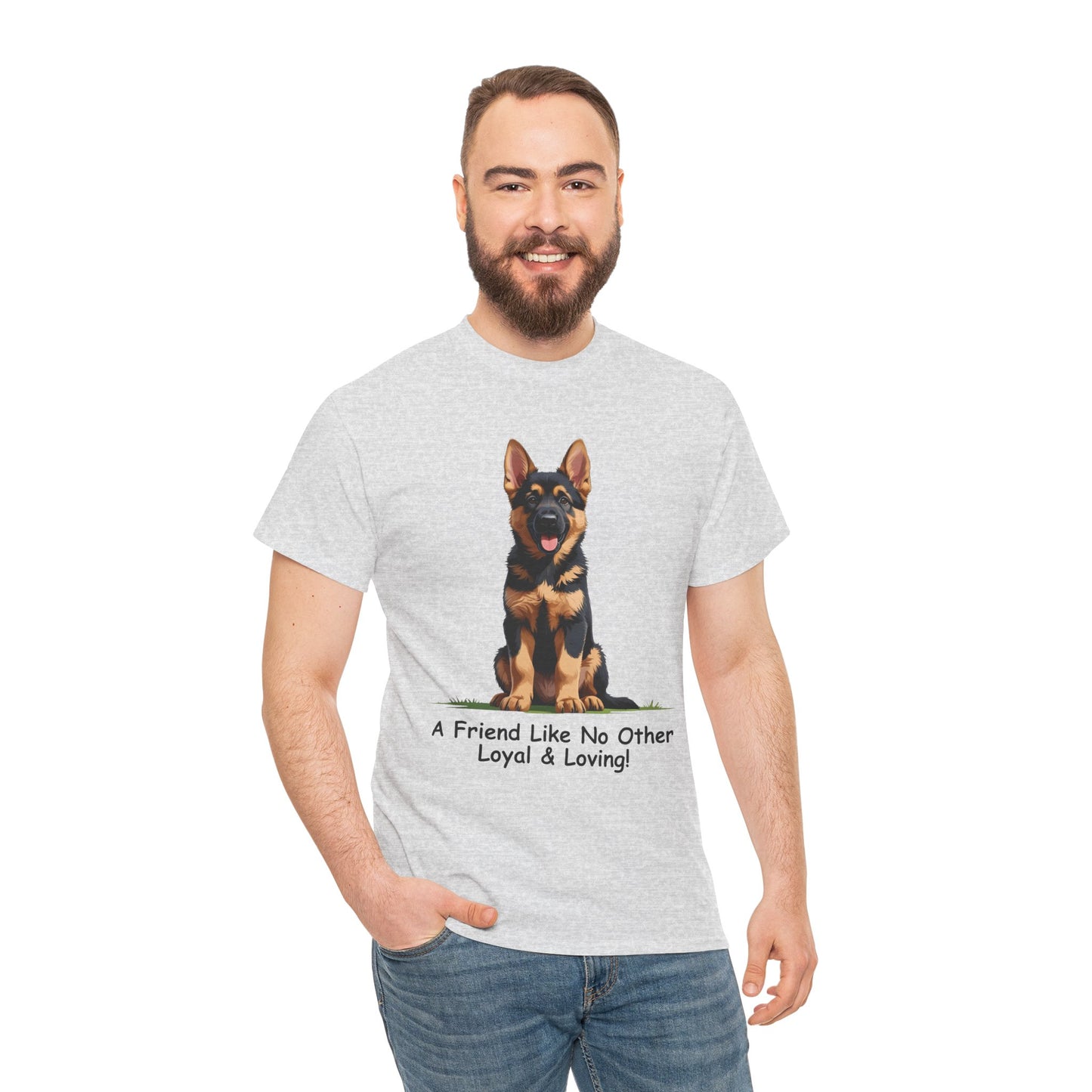 Adorable German Shepherd Puppy Lover Tee: A Friend Like No Other, Dog Owner Gift, Dog Mom Shirt, Gifts for Animal Lovers, Unisex Cotton T-shirt
