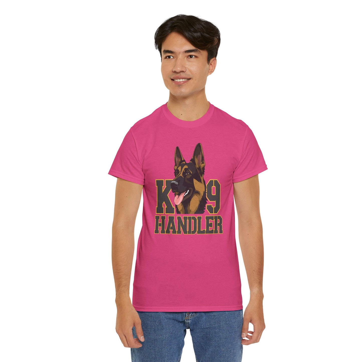 German Shepherd K9 Handler Tee, Perfect for Dog Lovers, Gift for Pet Owners, Unisex Cotton T-Shirt
