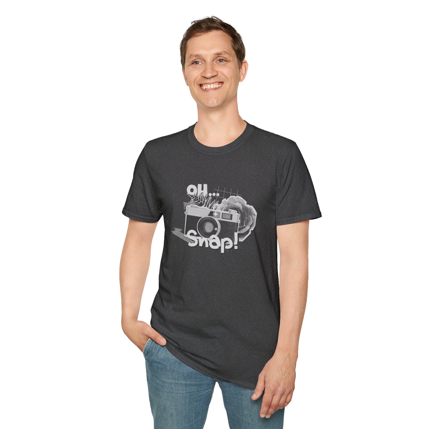 Oh Snap! Graphic T-Shirt, Photography Gift, Unisex Casual Tee, Perfect for Photographers, Photography Lover Apparel