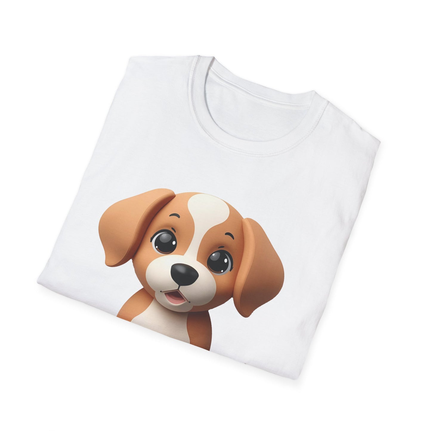 Adorable Puppy 3D Graphic T-Shirt for Dog Lovers, Cute Pet Shirt