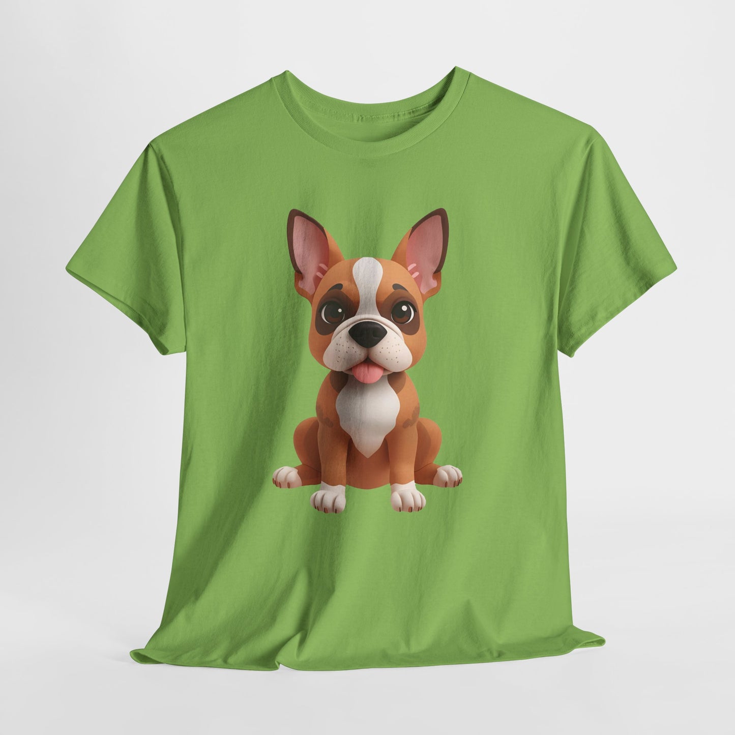 Cute 3D French Bulldog T-Shirt Unisex Heavy Cotton Tee, Dog Lover Gift