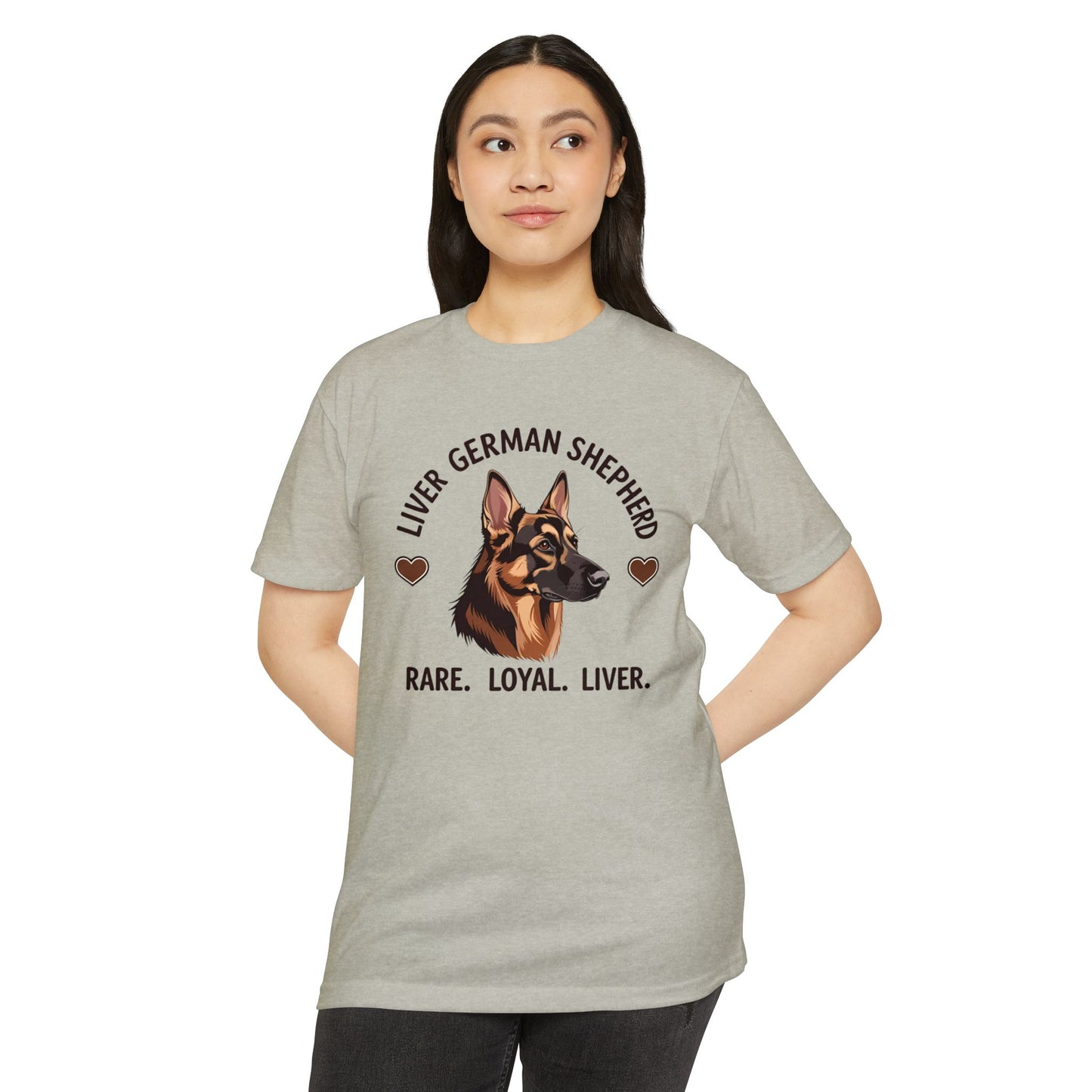 Liver German Shepherd T-Shirt - Rare Loyal Liver, Dog Lover Gift, Unisex Pet Tee, Animal Lover Apparel, Perfect for Birthdays and Dog Shows