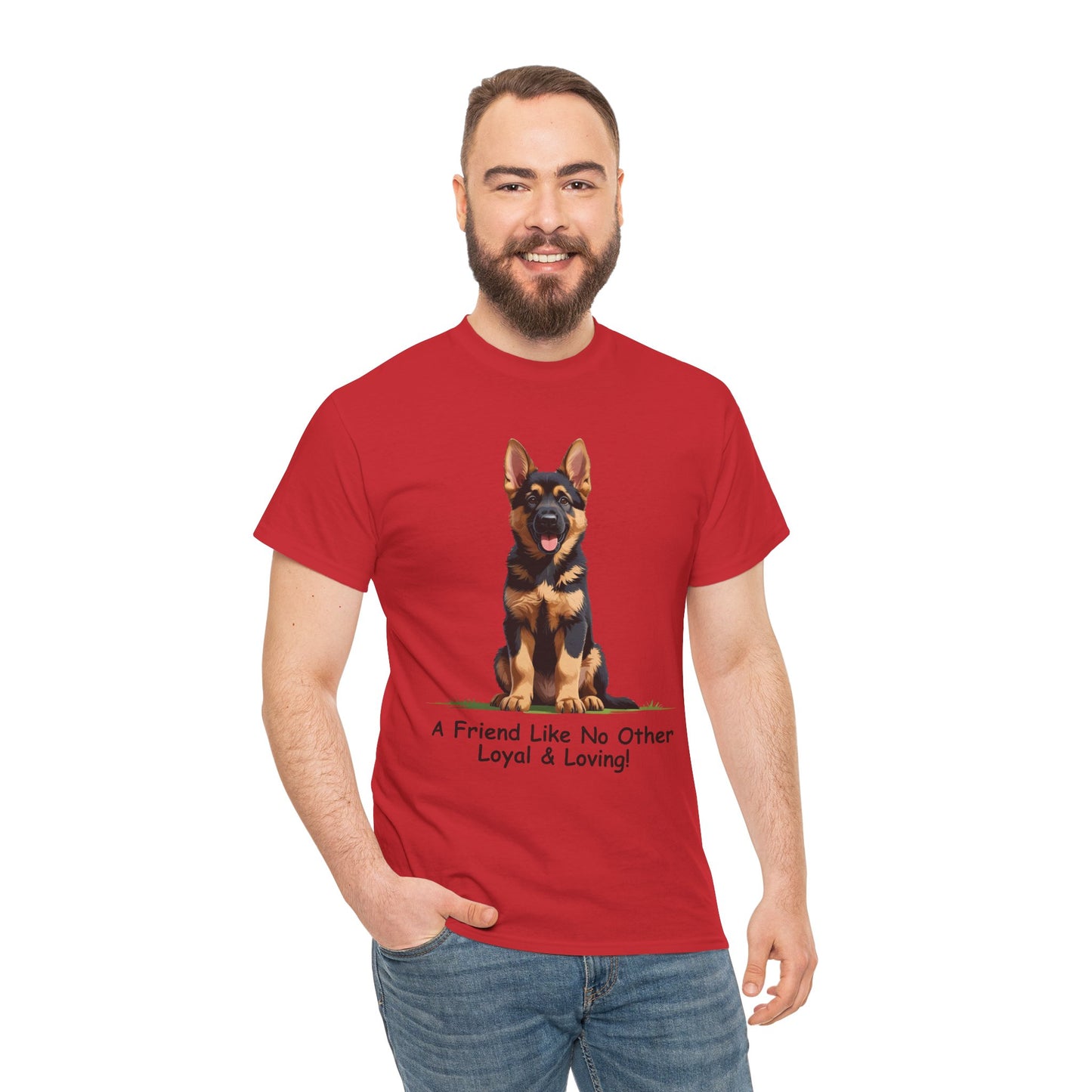 Adorable German Shepherd Puppy Lover Tee: A Friend Like No Other, Dog Owner Gift, Dog Mom Shirt, Gifts for Animal Lovers, Unisex Cotton T-shirt