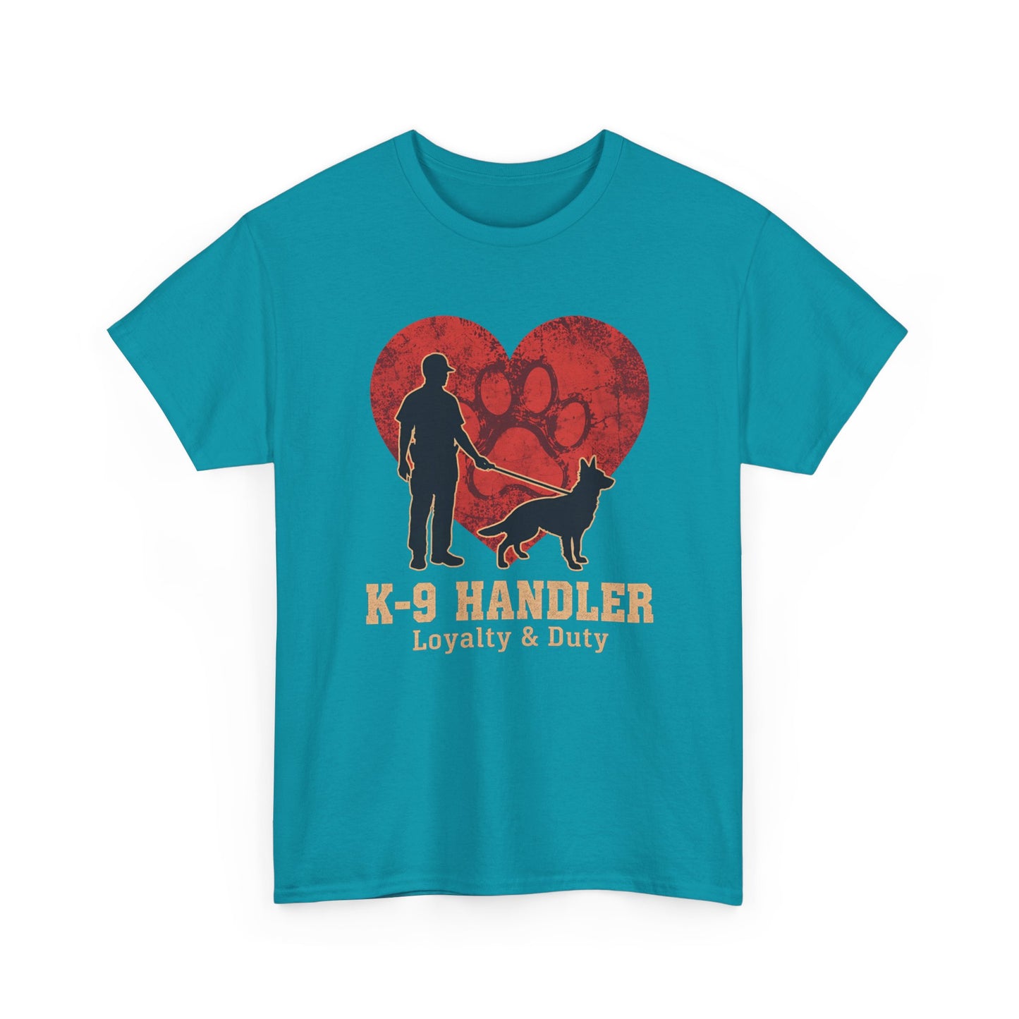 K-9 Handler Heart Tee - Loyalty & Duty, Dog Lover Gift, Pet Owner Apparel