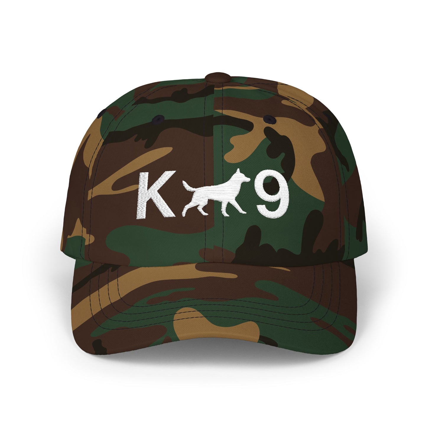 K9 Classic Embroidered Dad Cap, German Shepherd Hat, Unisex Adjustable Cap