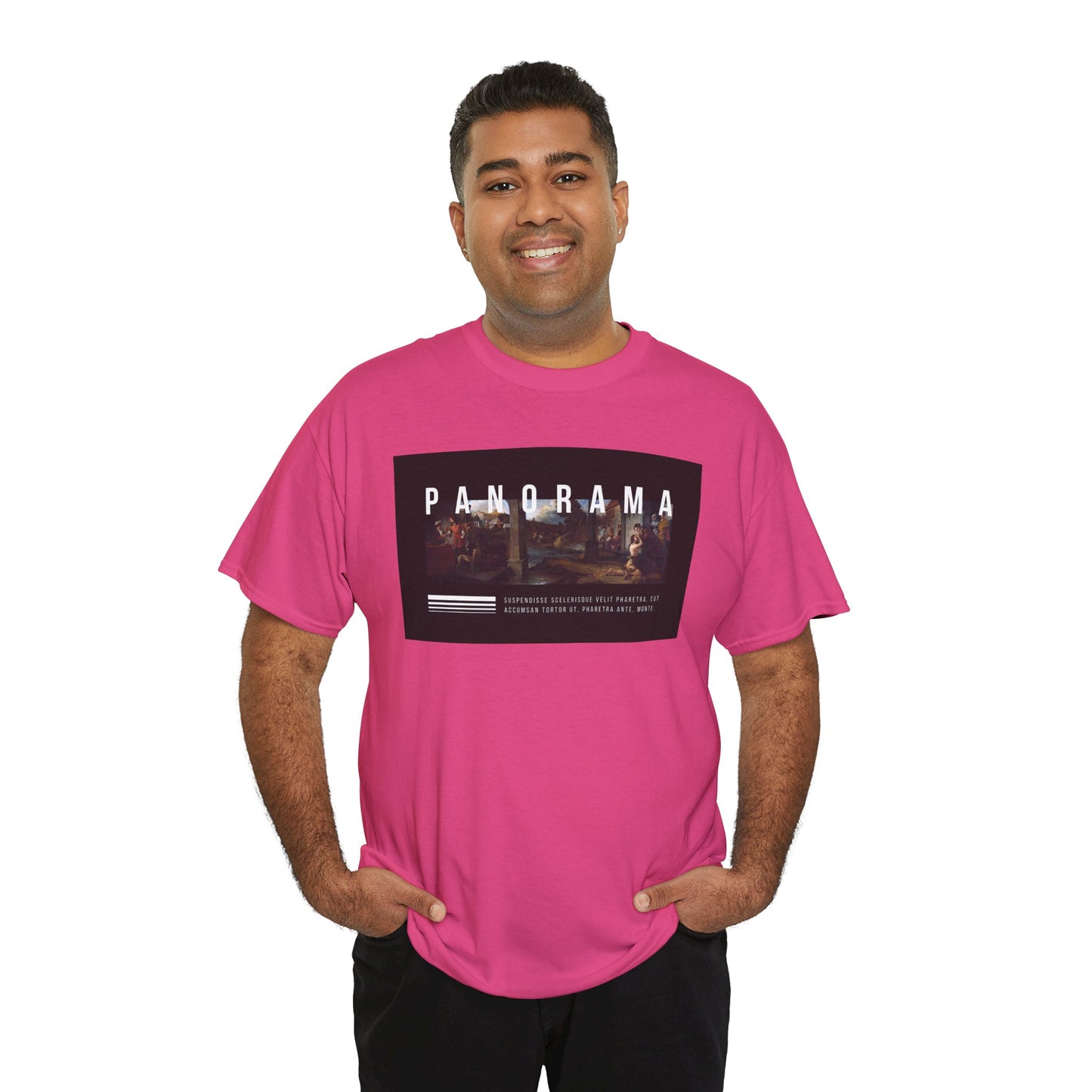 Panorama Unisex Heavy Cotton Tee | Comfortable Everyday Wear, Graphic Tee, Casual Style, Gift for Him/Her, Summer Vibes