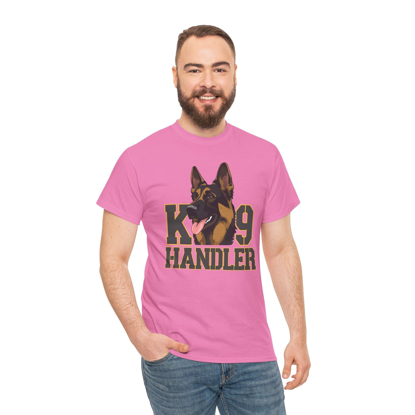 German Shepherd K9 Handler Tee, Perfect for Dog Lovers, Gift for Pet Owners, Unisex Cotton T-Shirt
