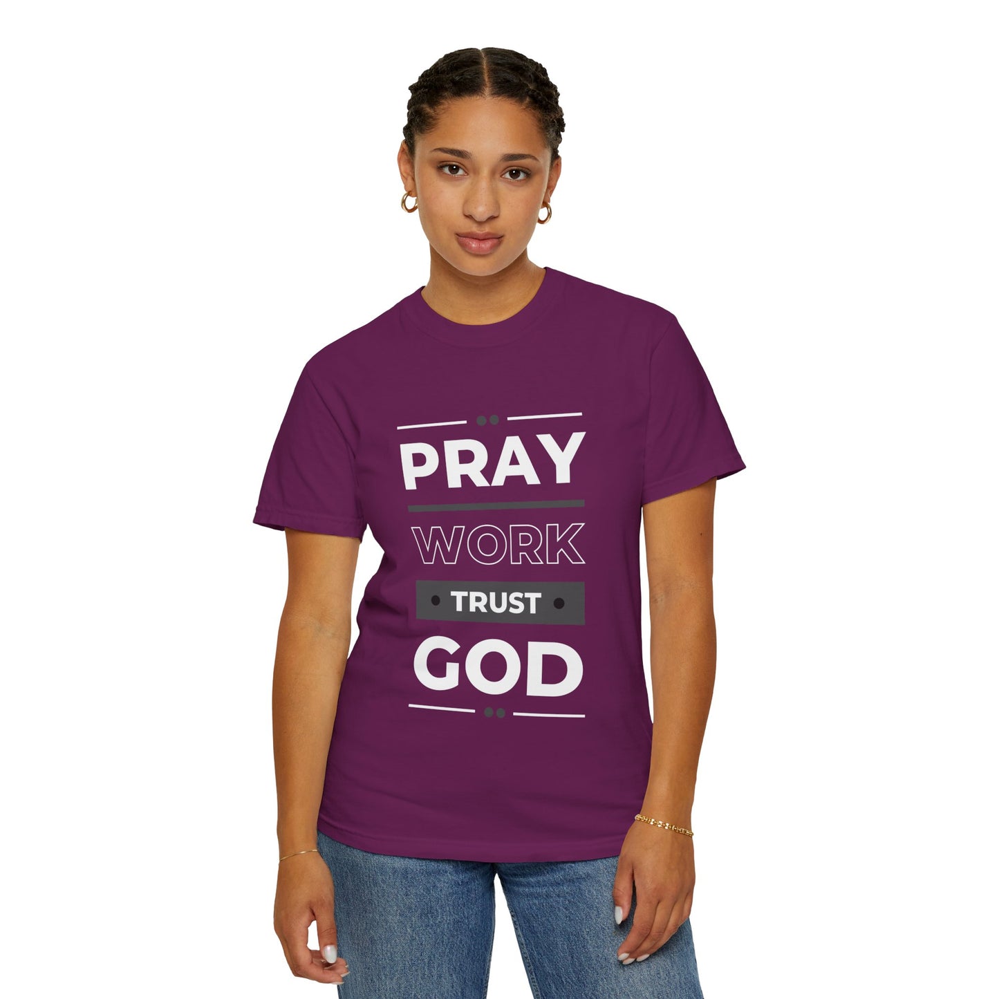 Faith-Inspired Garment-Dyed T-shirt, Inspirational Tee, God Trust Shirt, Religious Apparel, Motivational Gift, Unisex Fashion