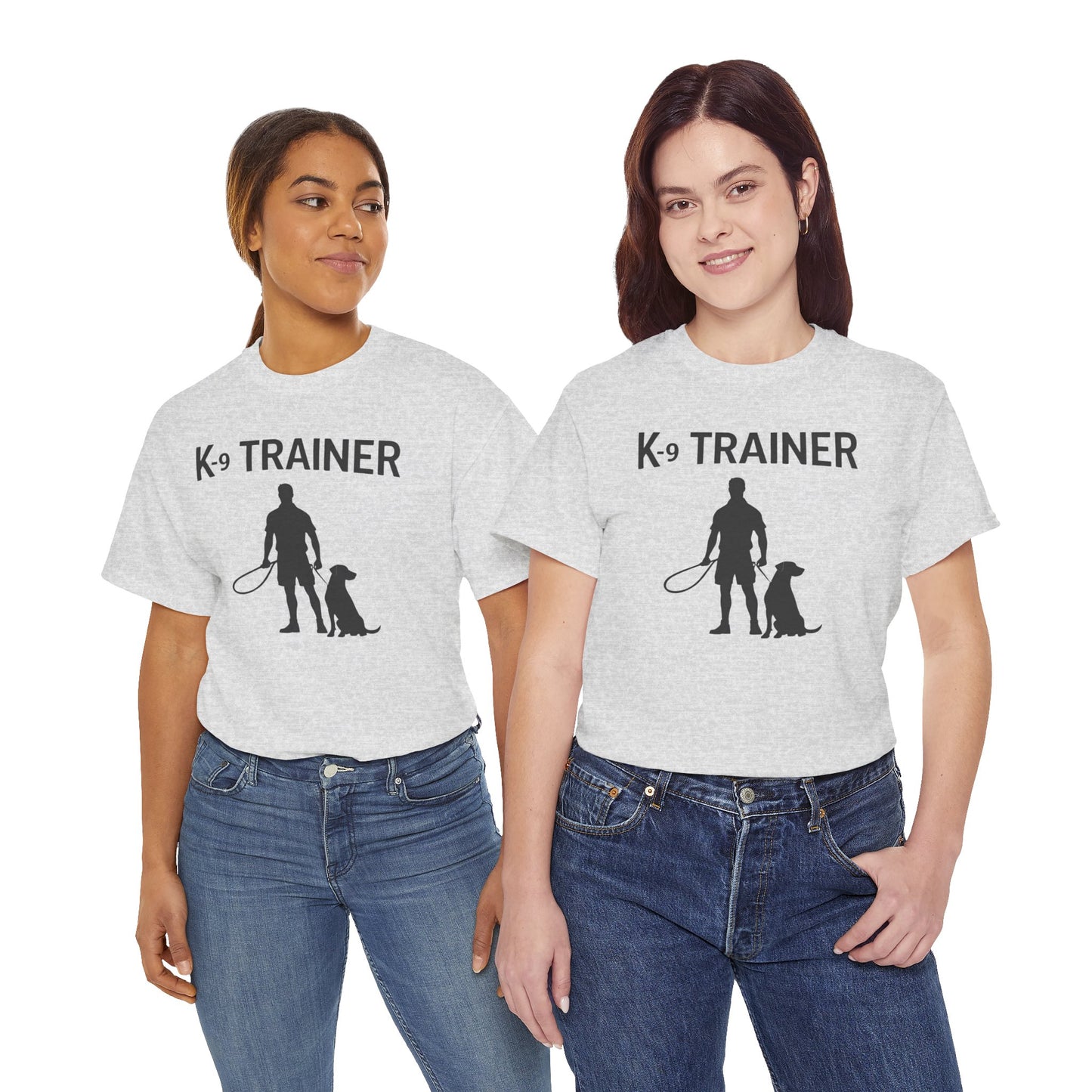 K-9 Trainer  Heavy Cotton T-Shirt, Dog Owner Gift, Police Dog Shirt, Animal Enthusiast Apparel, Casual Style Tee