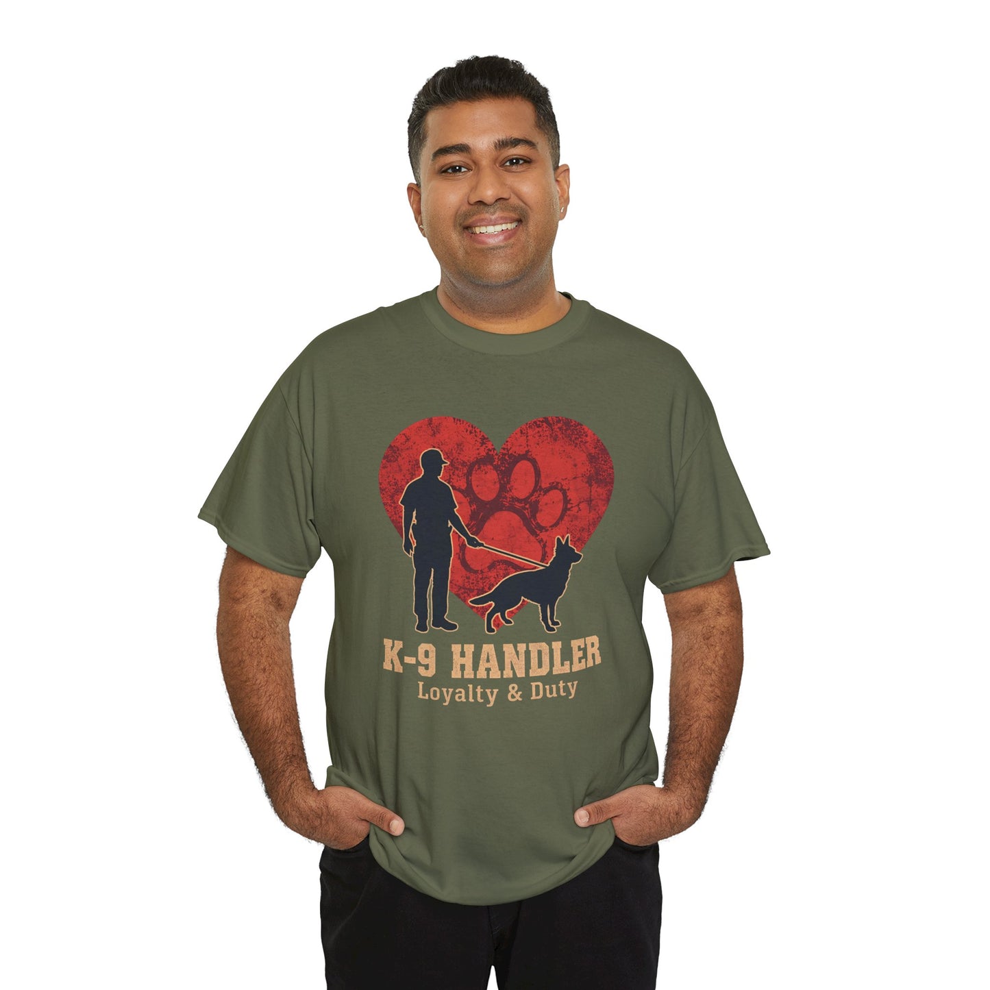 K-9 Handler Heart Tee - Loyalty & Duty, Dog Lover Gift, Pet Owner Apparel