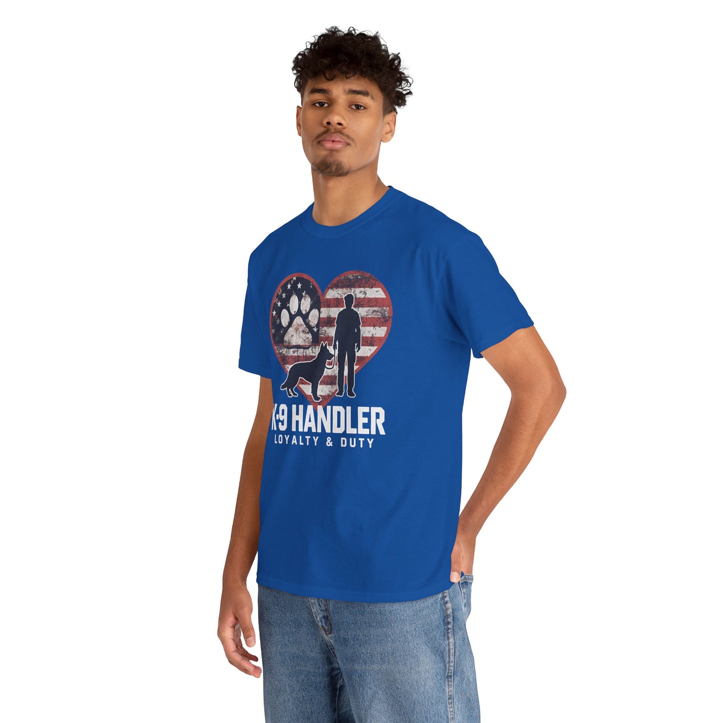K-9 Handler Heart Tee | Loyalty & Duty T-Shirt | Dog Lover Gift, Police Support Shirt