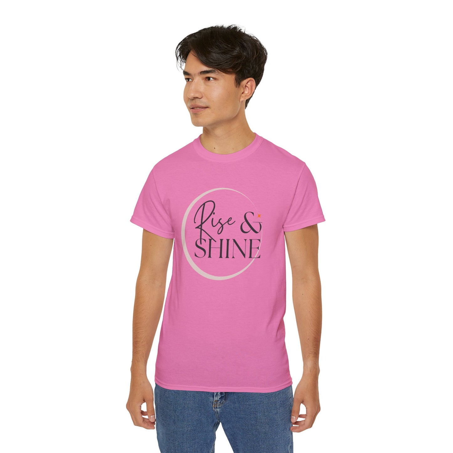 Rise & Shine Unisex Ultra Cotton Tee, Motivational Tee, Inspirational Shirt, Gift for Her, Positive Quote T-Shirt, Summer Fashion