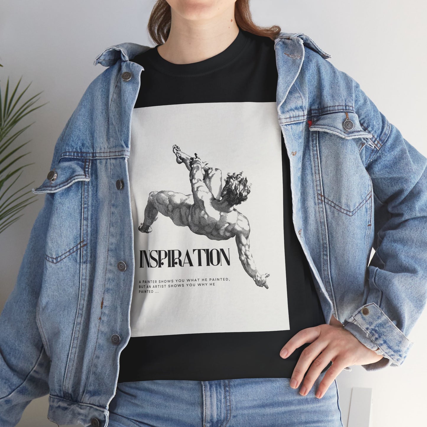 Inspiration Unisex Heavy Cotton Tee, Motivational Shirt, Gift for Artists, Casual Wear, Quote T-Shirt, Birthday Gift