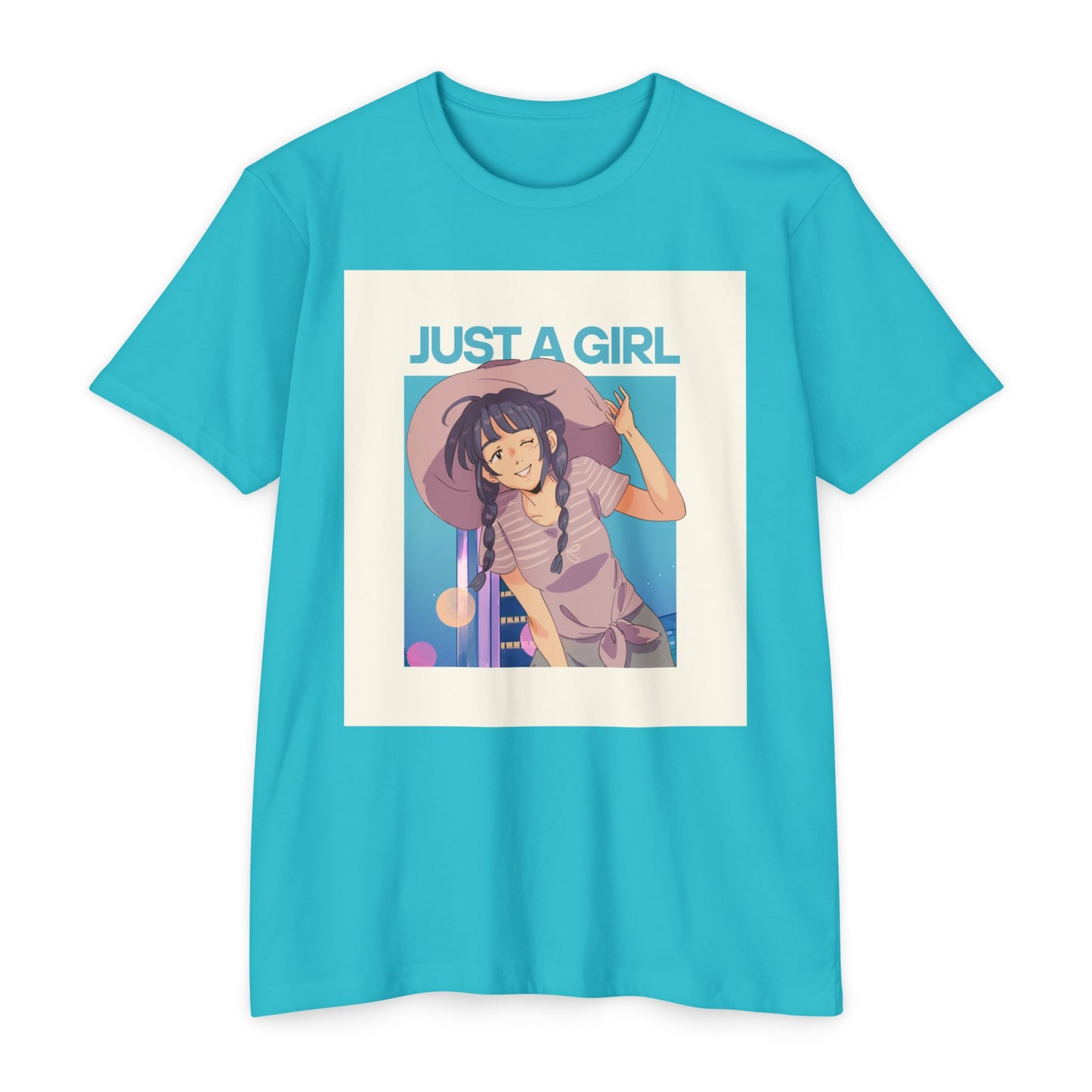 Just A Girl Graphic T-Shirt, Cute Casual Tee for Women, Summer Fashion, Anime Lover Gift, Everyday Wear