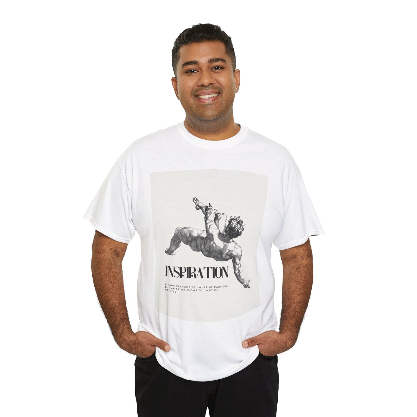 Inspiration Unisex Heavy Cotton Tee, Motivational Shirt, Gift for Artists, Casual Wear, Quote T-Shirt, Birthday Gift