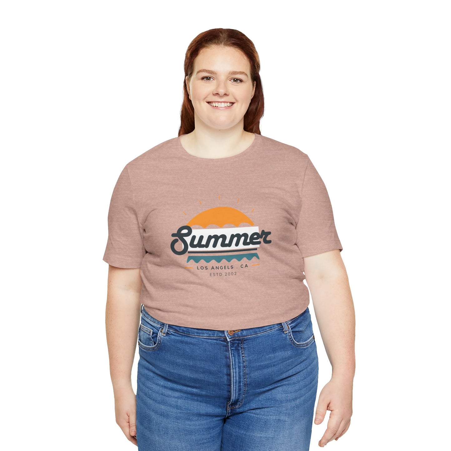 Summer Vibes Unisex Jersey Short Sleeve Tee, Beach Shirt, Casual Summer Wear, Gift for Friends, Coastal Adventure Top, LA Style Tee
