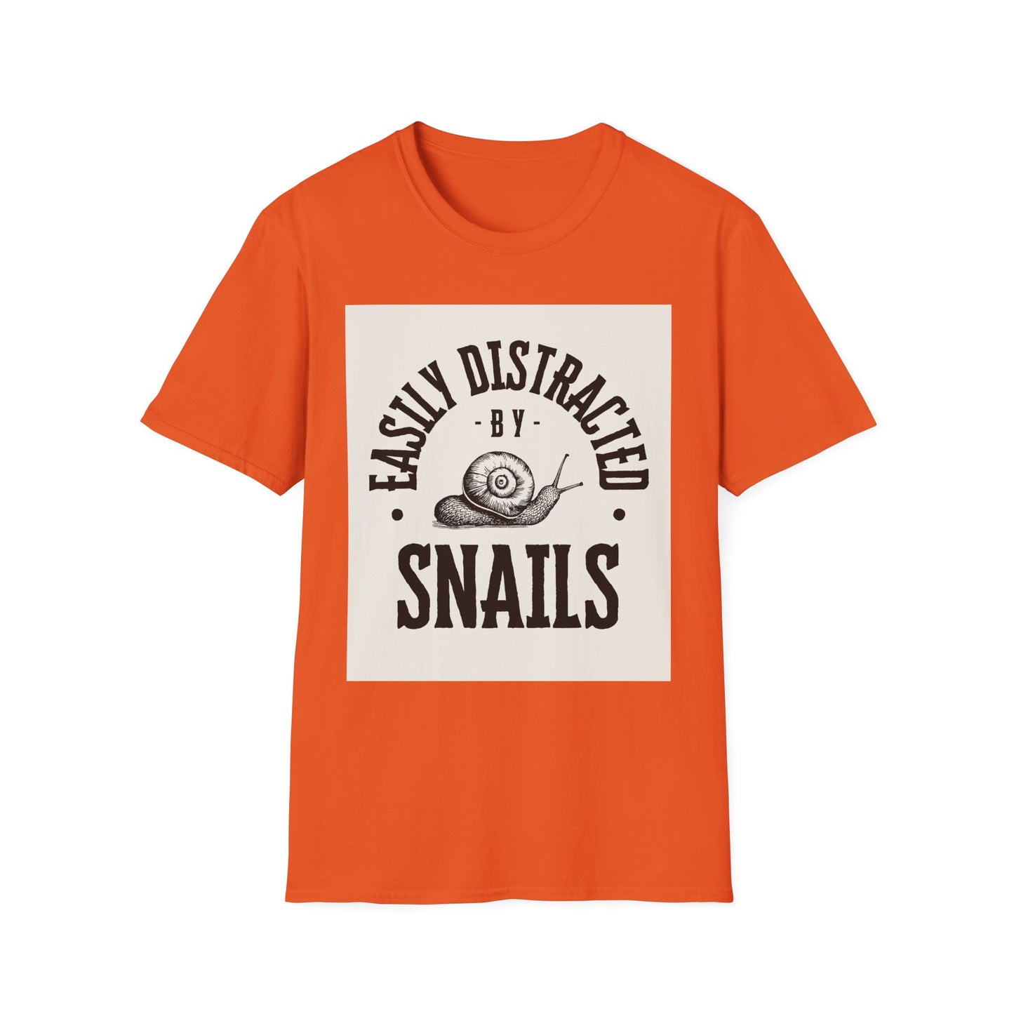 Easily Distracted by Snails Vintage T-Shirt, Funny Snail Tee, Gift for Nature Lovers, Humorous Graphic Shirt, Cute Casual Wear