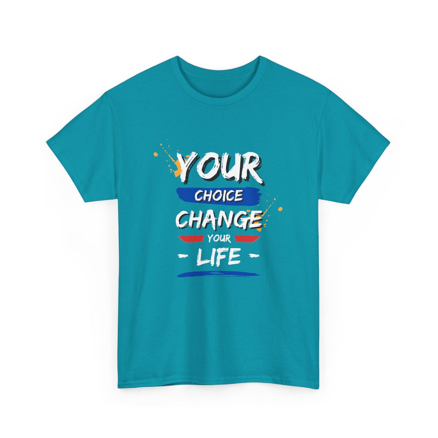 Inspirational Quote Unisex Heavy Cotton Tee - "Your Choice Change For Life", Motivational Shirt, Casual Wear, Gift Idea, Everyday Comfort