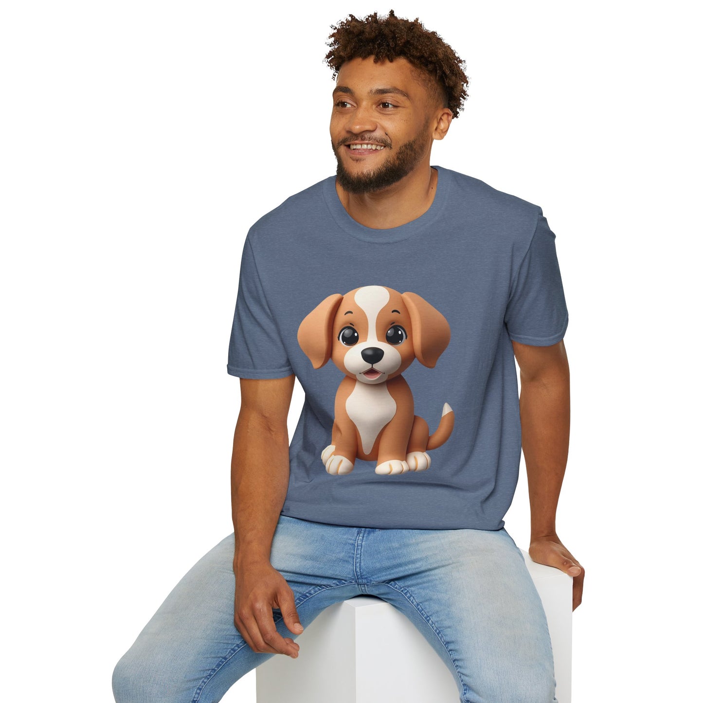 Adorable Puppy 3D Graphic T-Shirt for Dog Lovers, Cute Pet Shirt