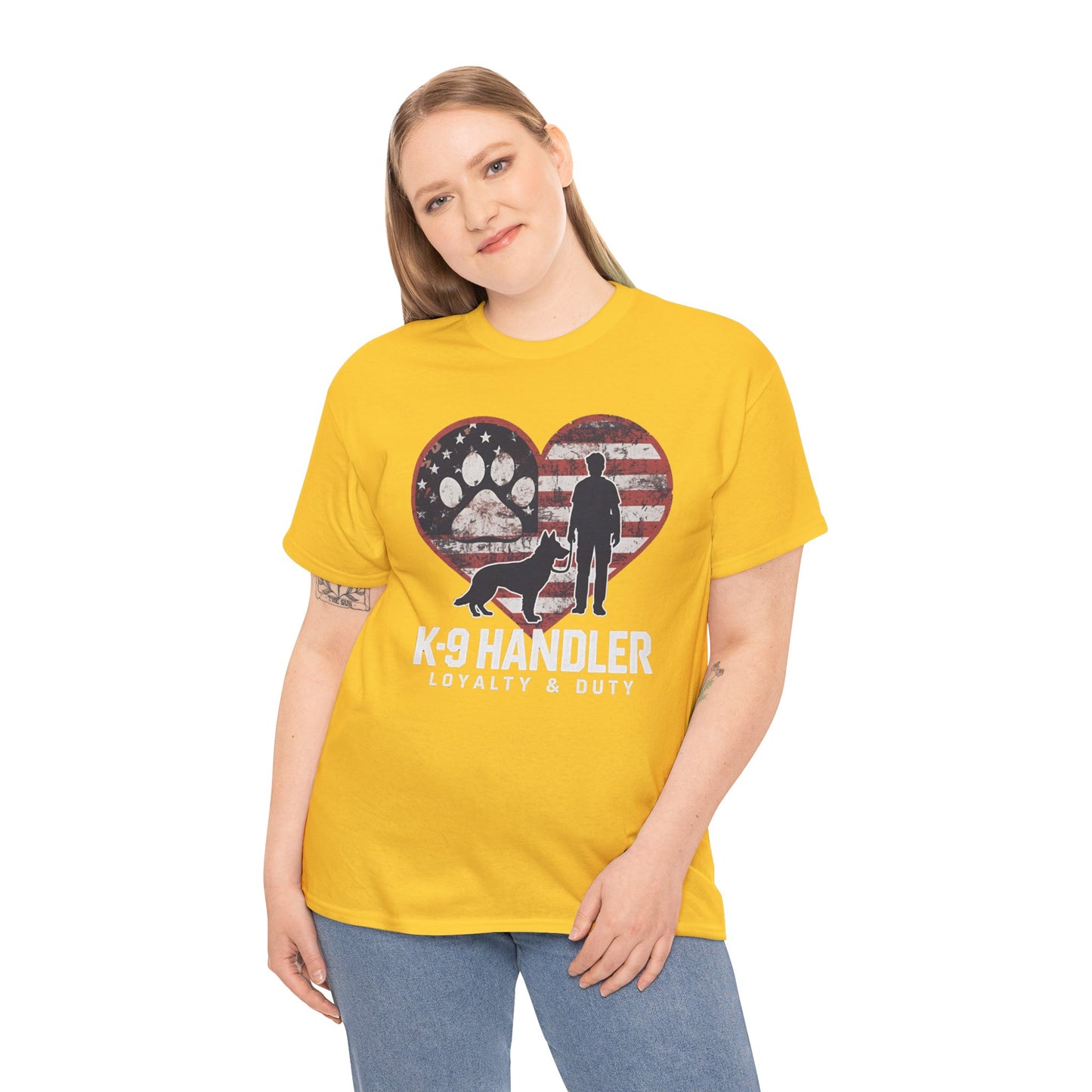 K-9 Handler Heart Tee | Loyalty & Duty T-Shirt | Dog Lover Gift, Police Support Shirt