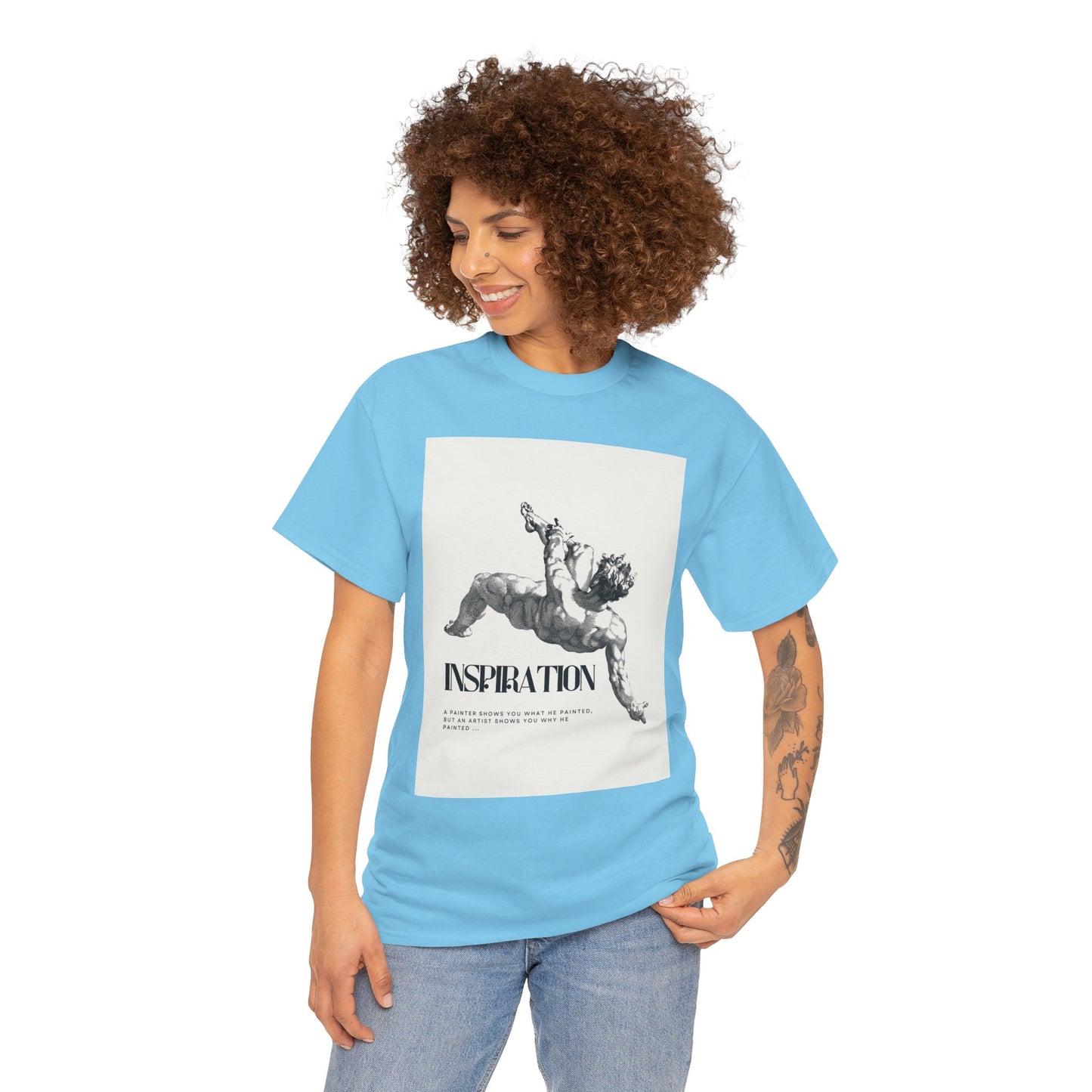 Inspiration Unisex Heavy Cotton Tee, Motivational Shirt, Gift for Artists, Casual Wear, Quote T-Shirt, Birthday Gift
