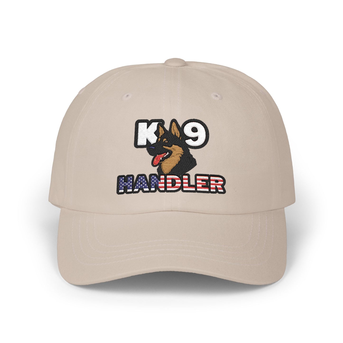 Embroidered K9 Handler Classic Dad Cap Featuring a German Shepherd