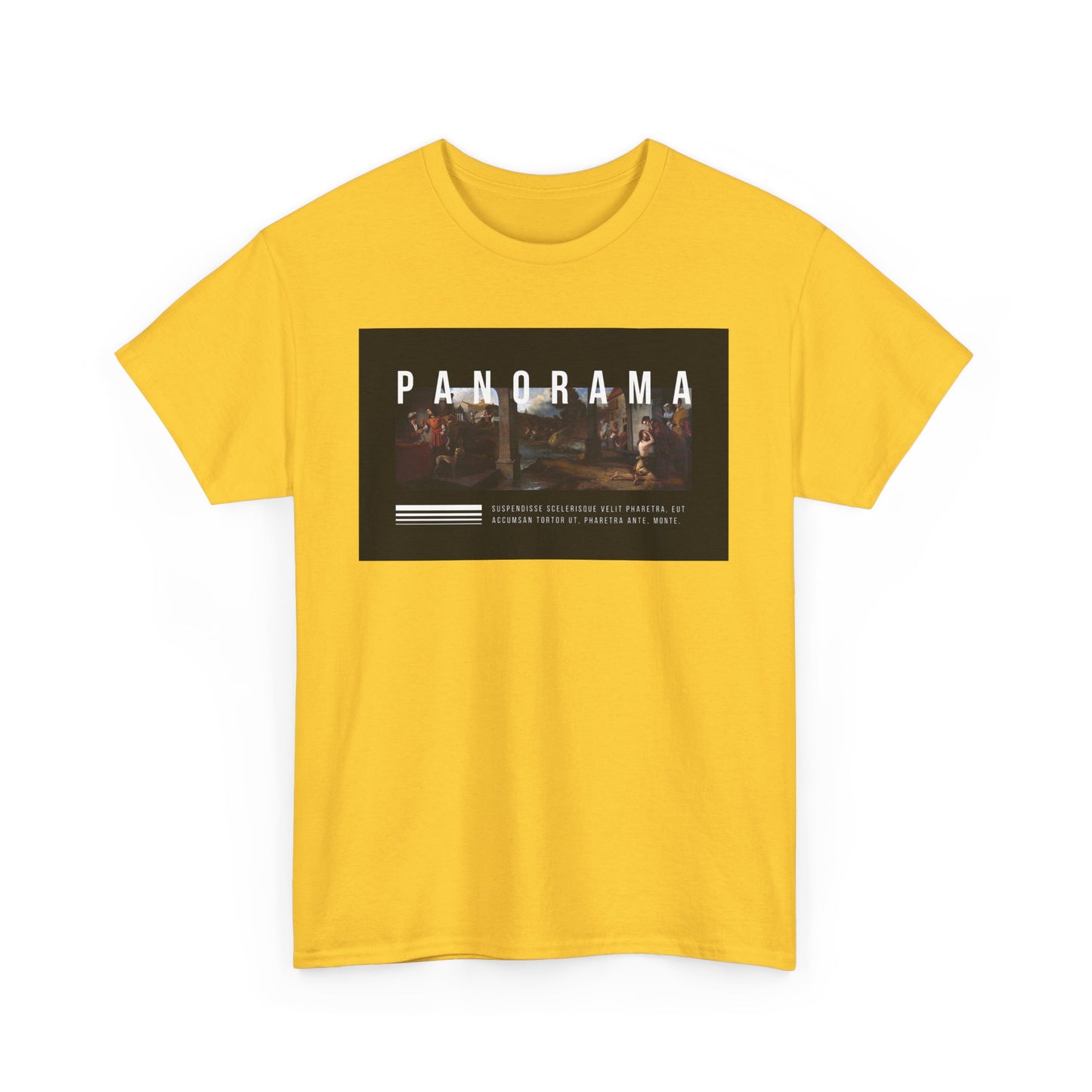 Panorama Unisex Heavy Cotton Tee | Comfortable Everyday Wear, Graphic Tee, Casual Style, Gift for Him/Her, Summer Vibes