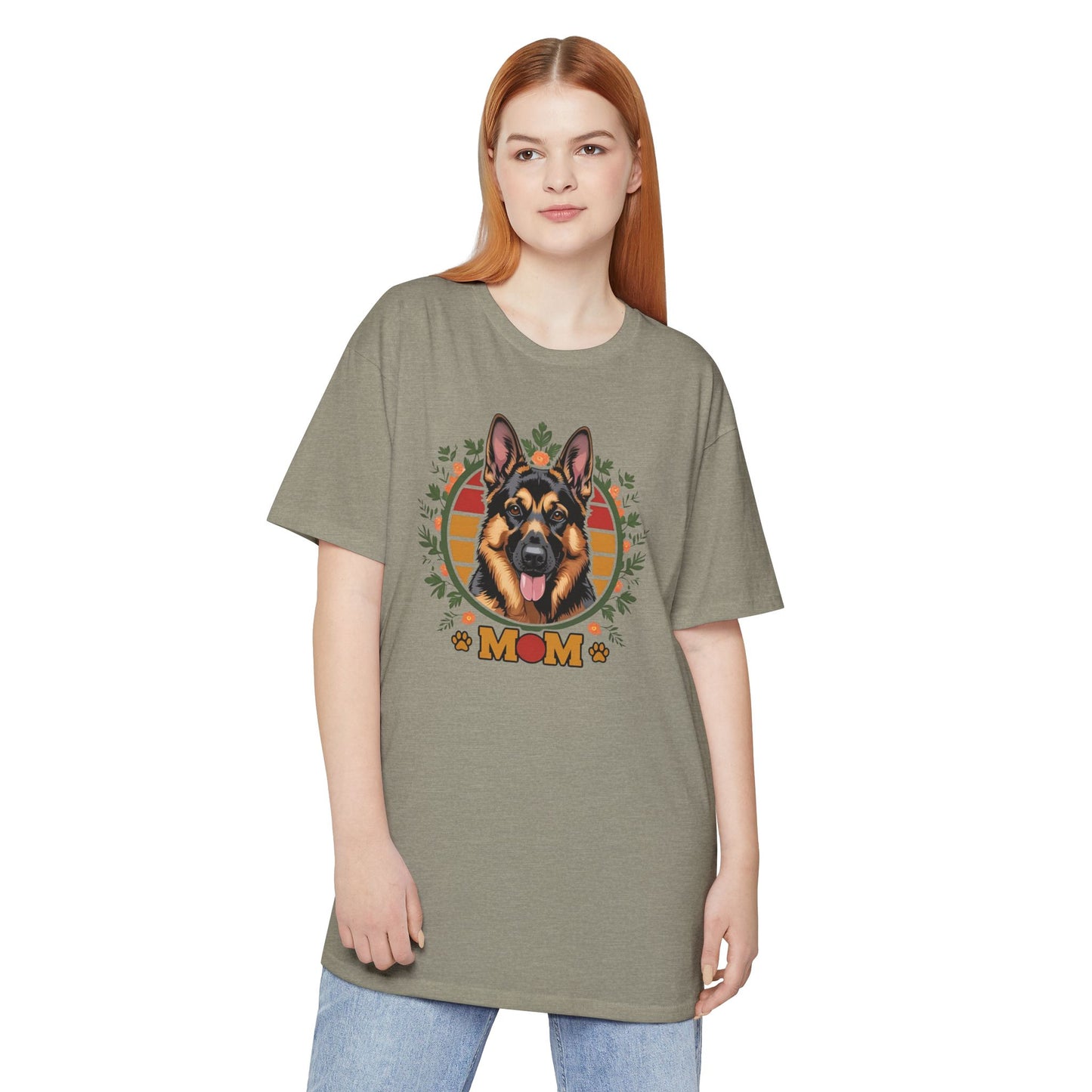 German Shepherd Mom Long Body Urban Tee, Pet Lover Shirt, Casual Dog Lover Tee, Gift for Dog Moms, Animal Rescue Tee