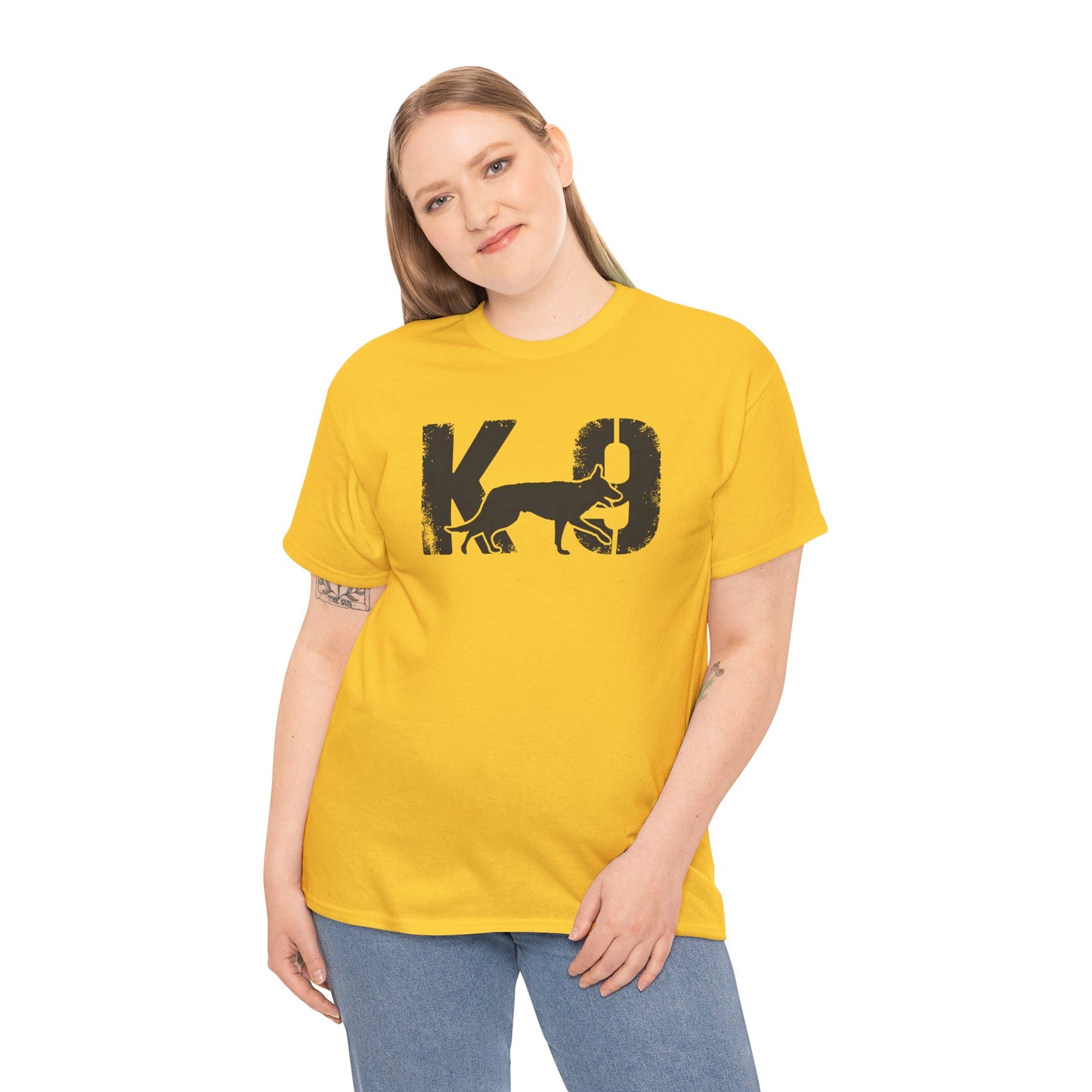 K-9 Dog Lover's Unisex Heavy Cotton Tee | T-Shirt for K-9 Handler | Dog Between K and 9 Design