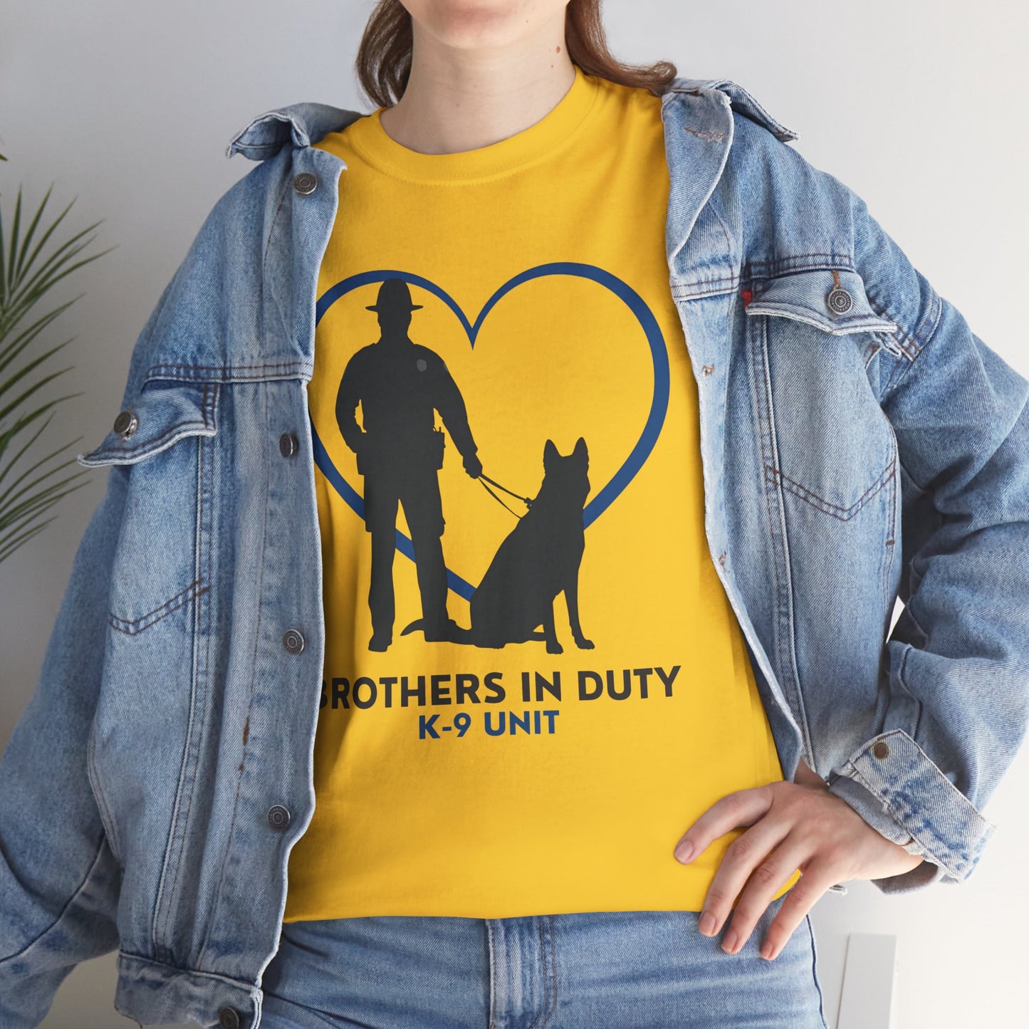 Heartfelt K-9 Unit Tee - Brothers In Duty | Police Officer Gift, Dog Lover Shirt, Law Enforcement Apparel