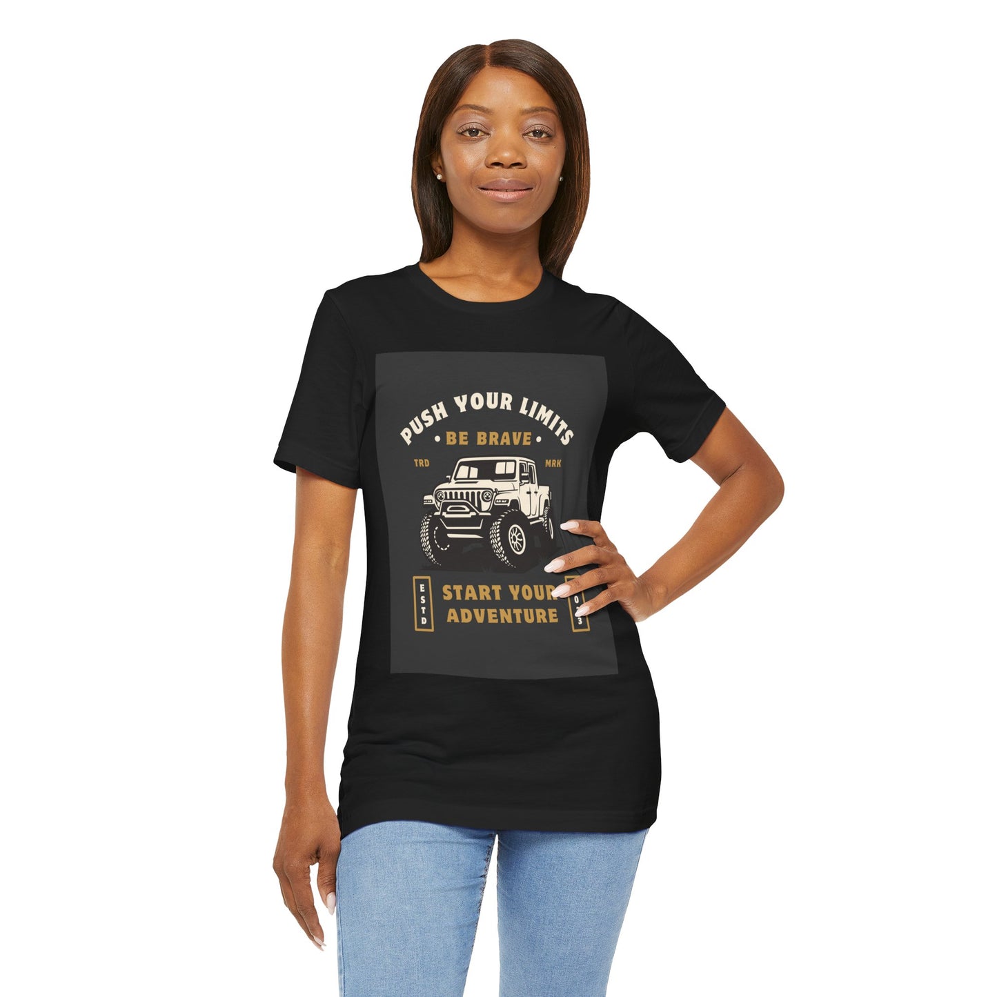 Push Your Limits Adventure-Inspiring Unisex Jersey Tee, Outdoor Shirt, Motivational T-Shirt, Gift for Adventurers, Hiking Apparel, Travel Tee