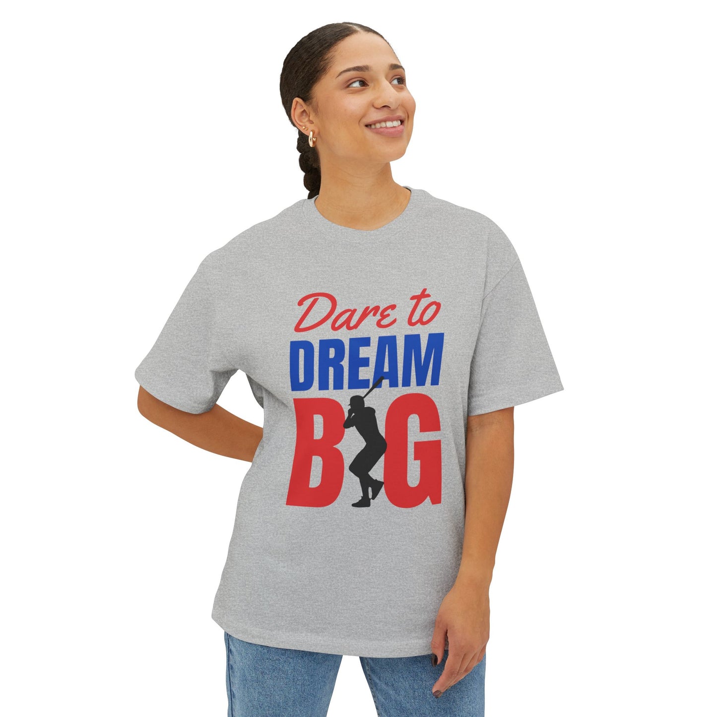 Dream Big Unisex Oversized Tee | Motivational Shirt for Dreamers, Casual Wear, Gift for Graduates, Positive Vibes, Inspirational Clothing