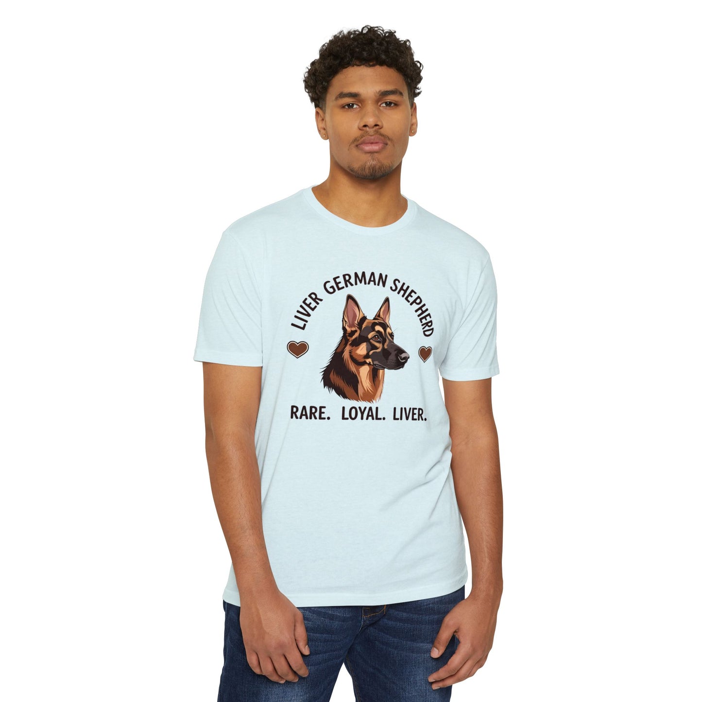 Liver German Shepherd T-Shirt - Rare Loyal Liver, Dog Lover Gift, Unisex Pet Tee, Animal Lover Apparel, Perfect for Birthdays and Dog Shows