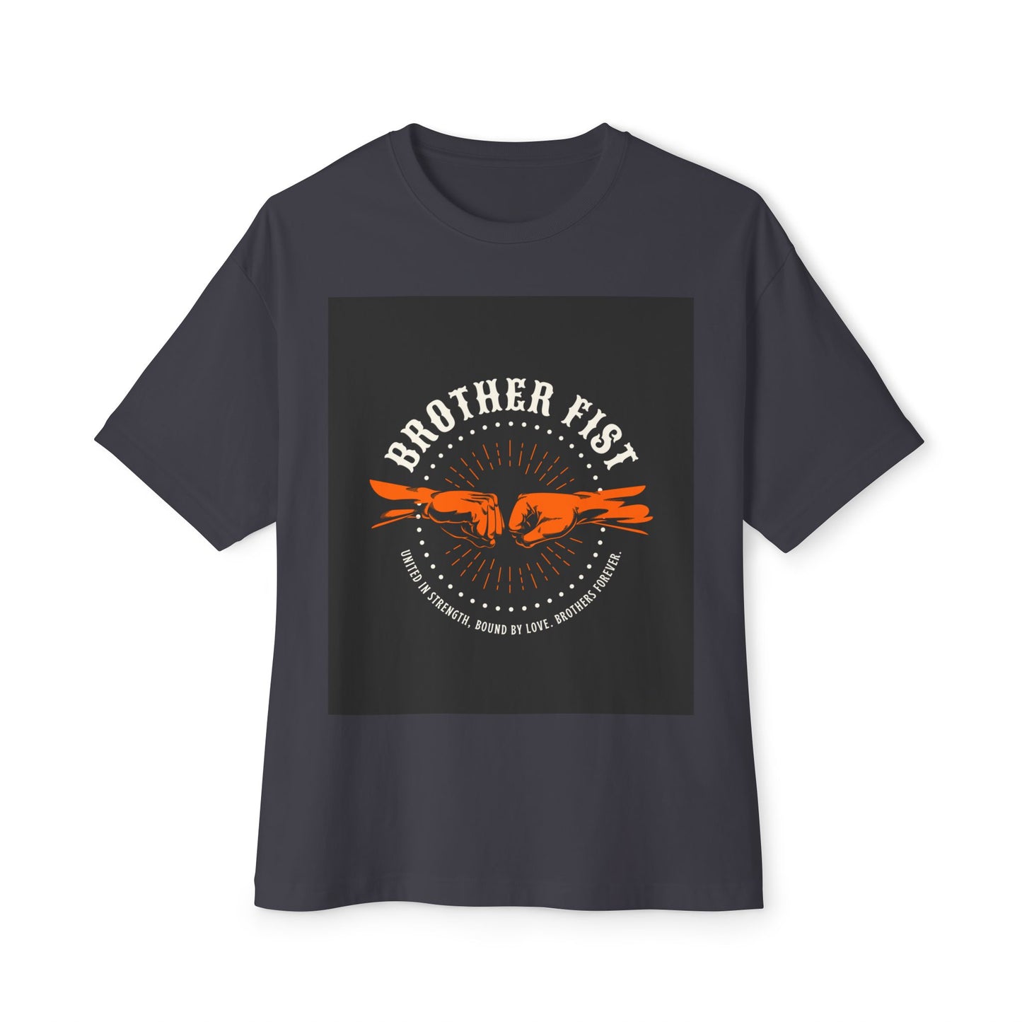 Brother Fist Unisex Oversized Boxy Tee, Casual Graphic Shirt, Streetwear Tee, Gift for Friends, Motivational T-Shirt