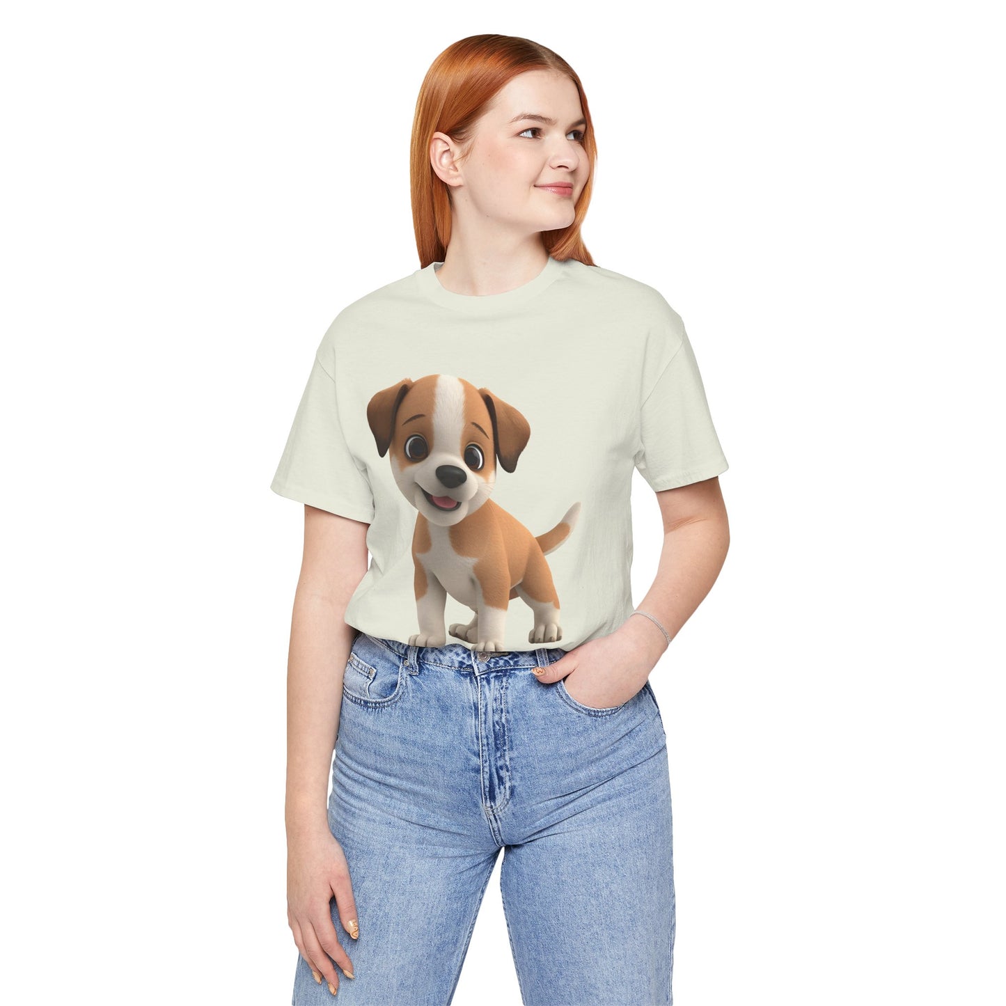 Cute Dog 3D Graphic Tee, Fun Animal Shirt, Dog Lover Gift, Playful Fashion Statement