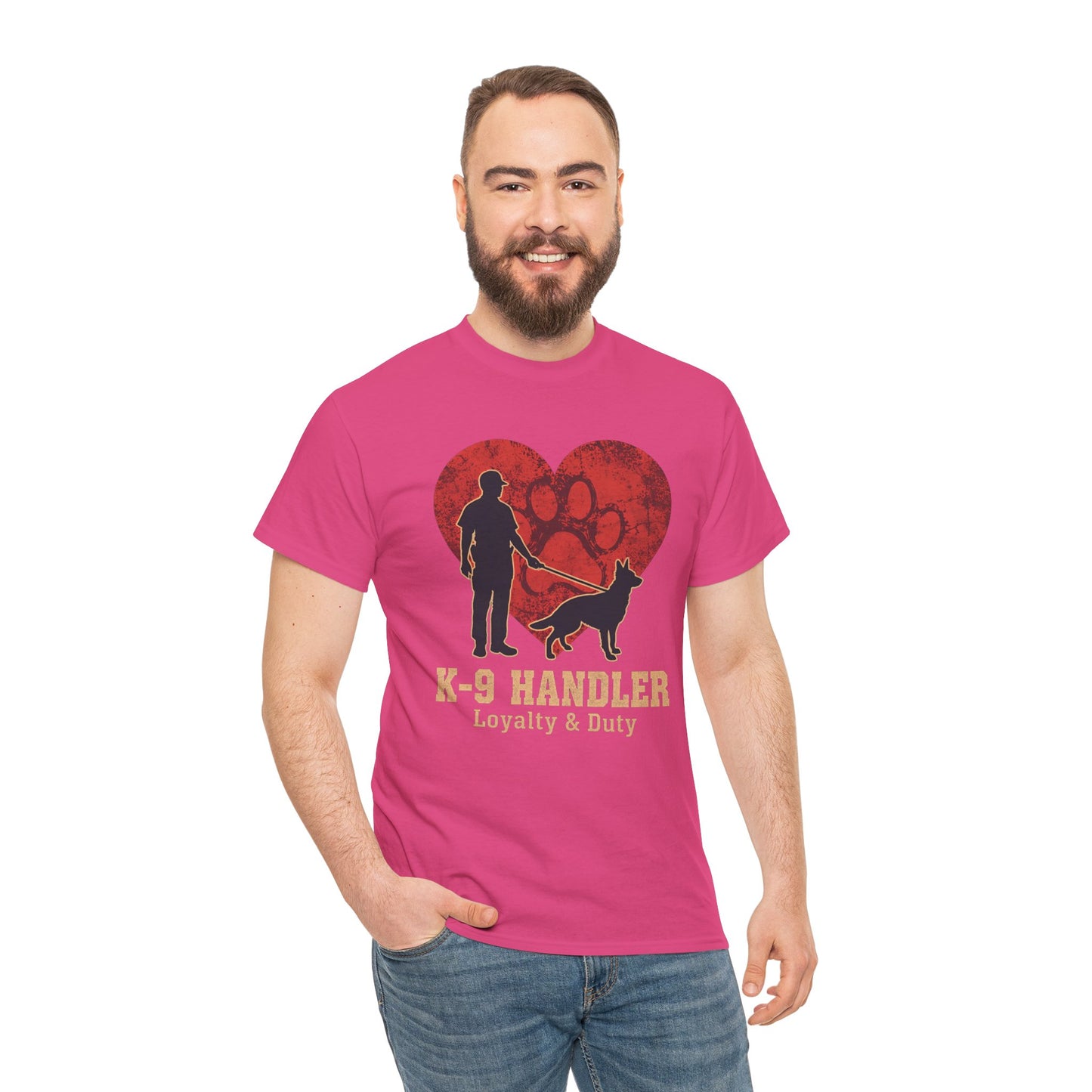 K-9 Handler Heart Tee - Loyalty & Duty, Dog Lover Gift, Pet Owner Apparel